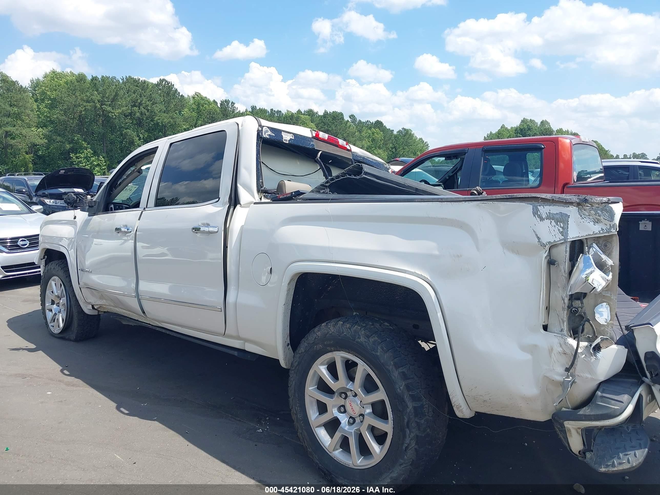 2015 Gmc Sierra 1500 Denali White vin: 3GTU2WEJ9FG169471