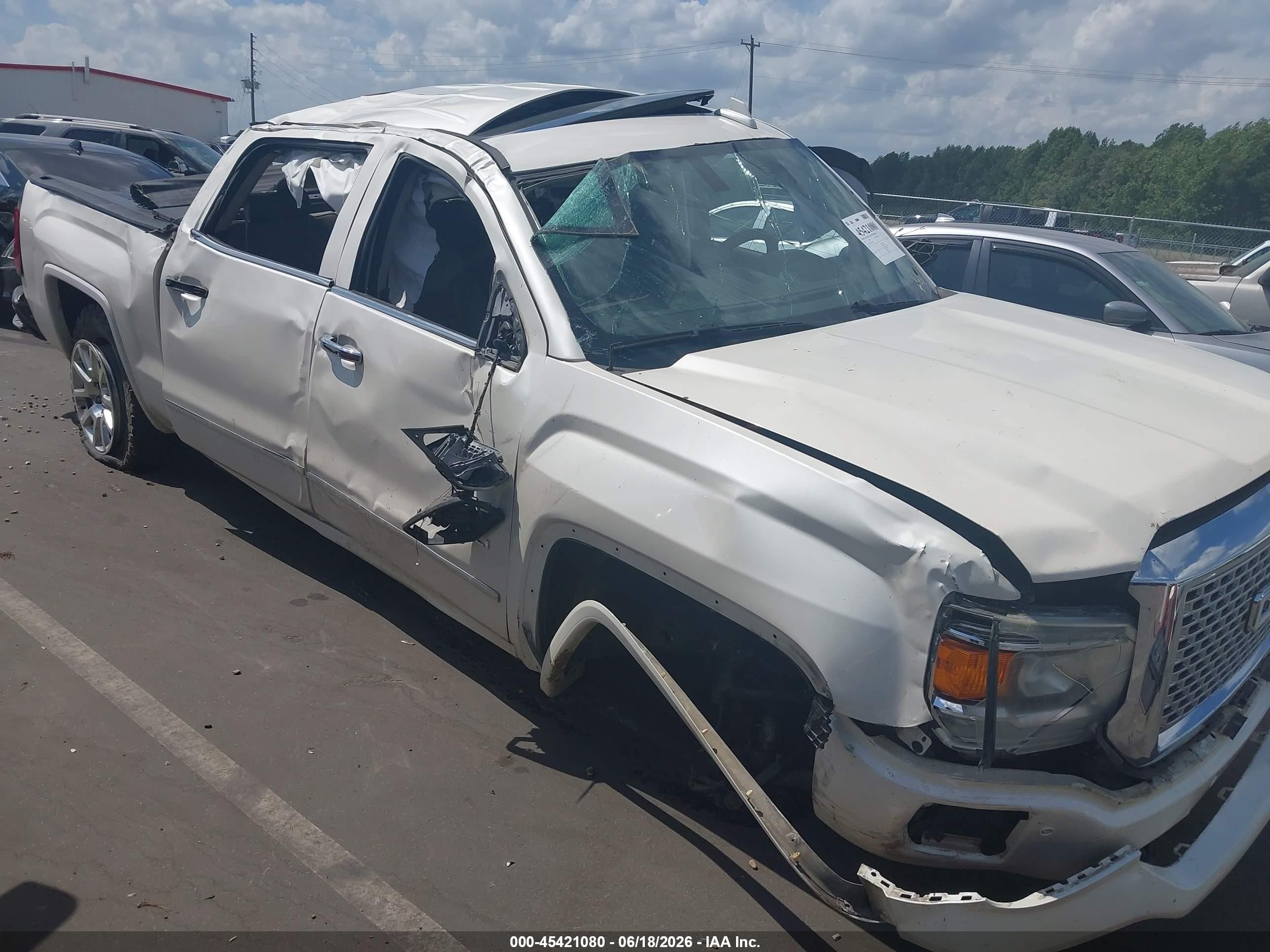 2015 Gmc Sierra 1500 Denali White vin: 3GTU2WEJ9FG169471