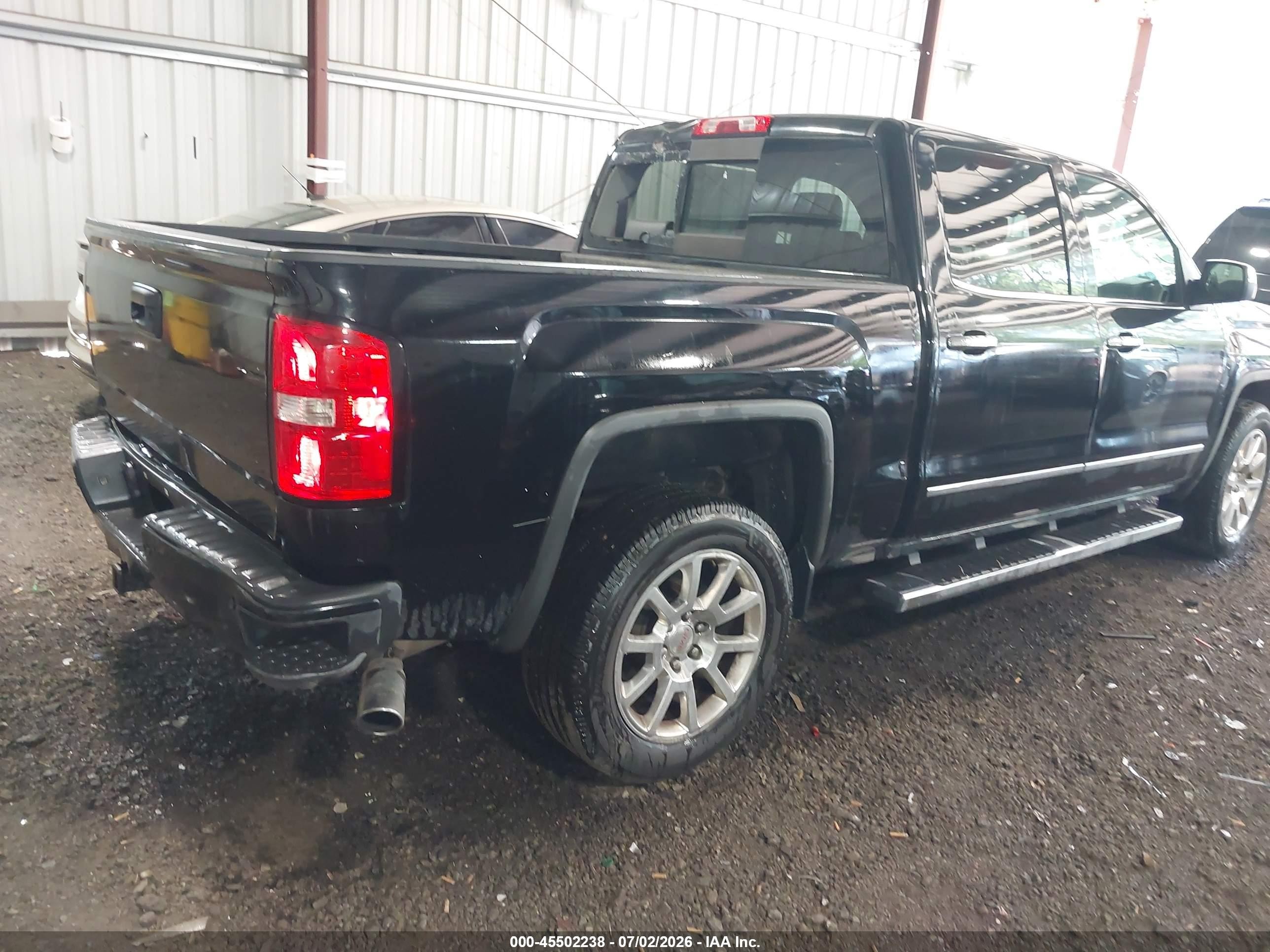 2015 Gmc Sierra 1500 Denali Black vin: 3GTU2WEJXFG258207