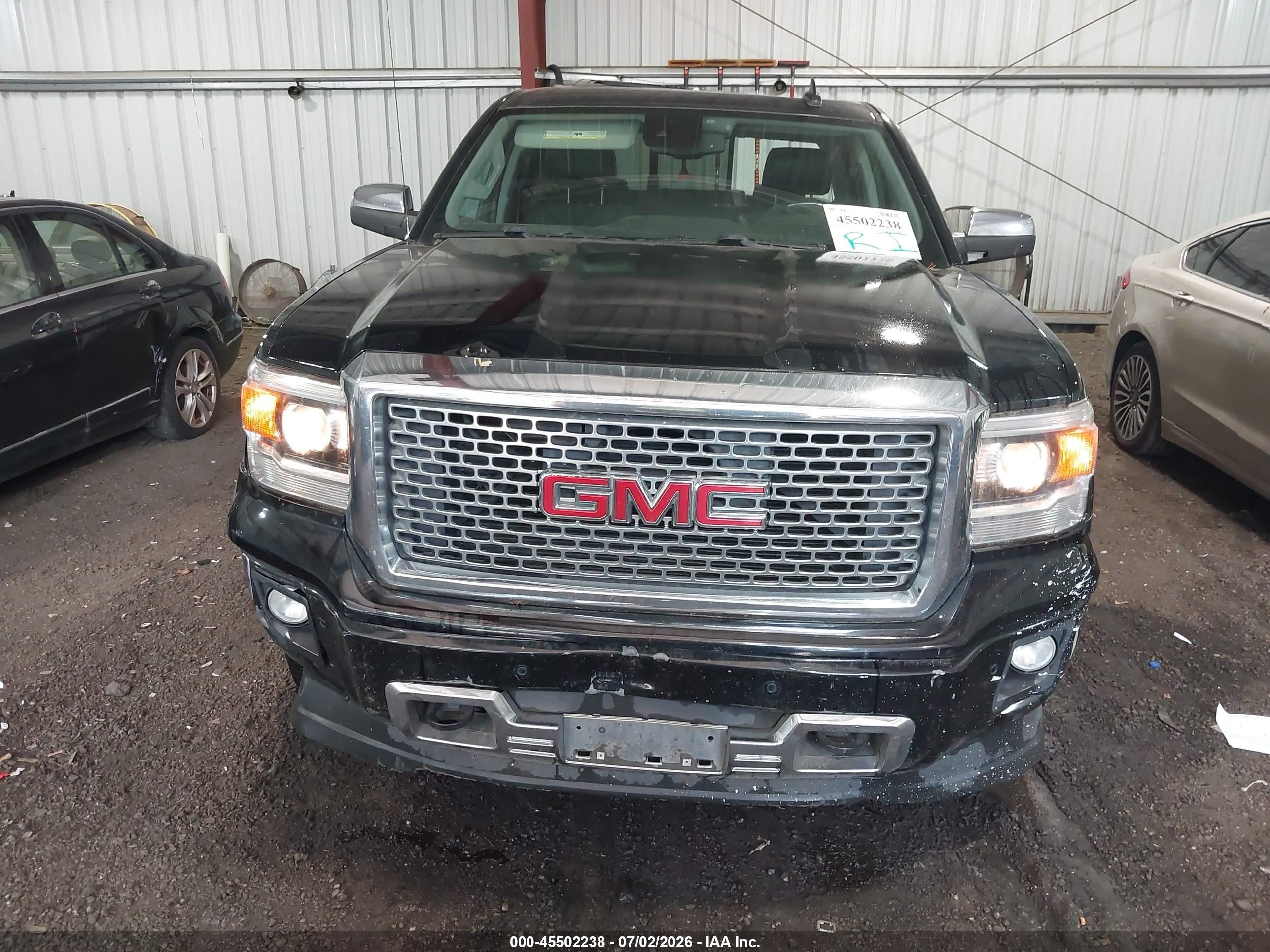 2015 Gmc Sierra 1500 Denali Black vin: 3GTU2WEJXFG258207