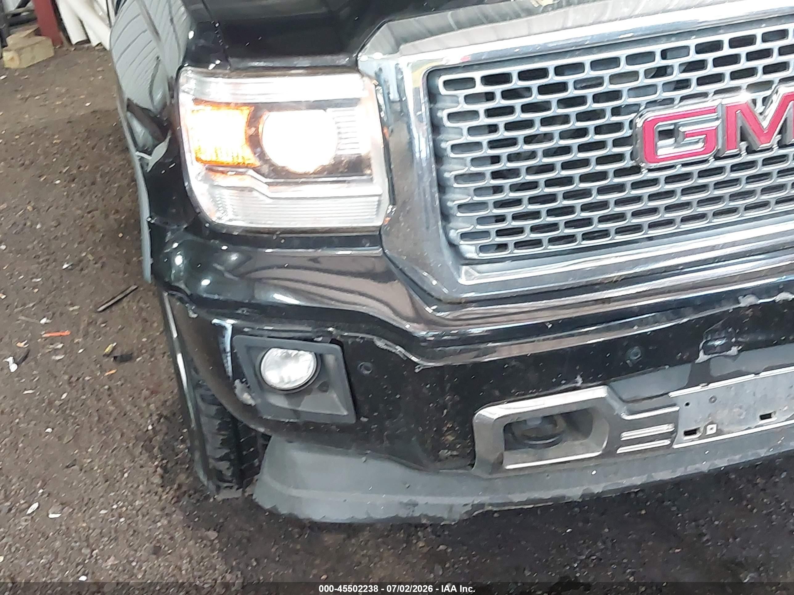 2015 Gmc Sierra 1500 Denali Black vin: 3GTU2WEJXFG258207