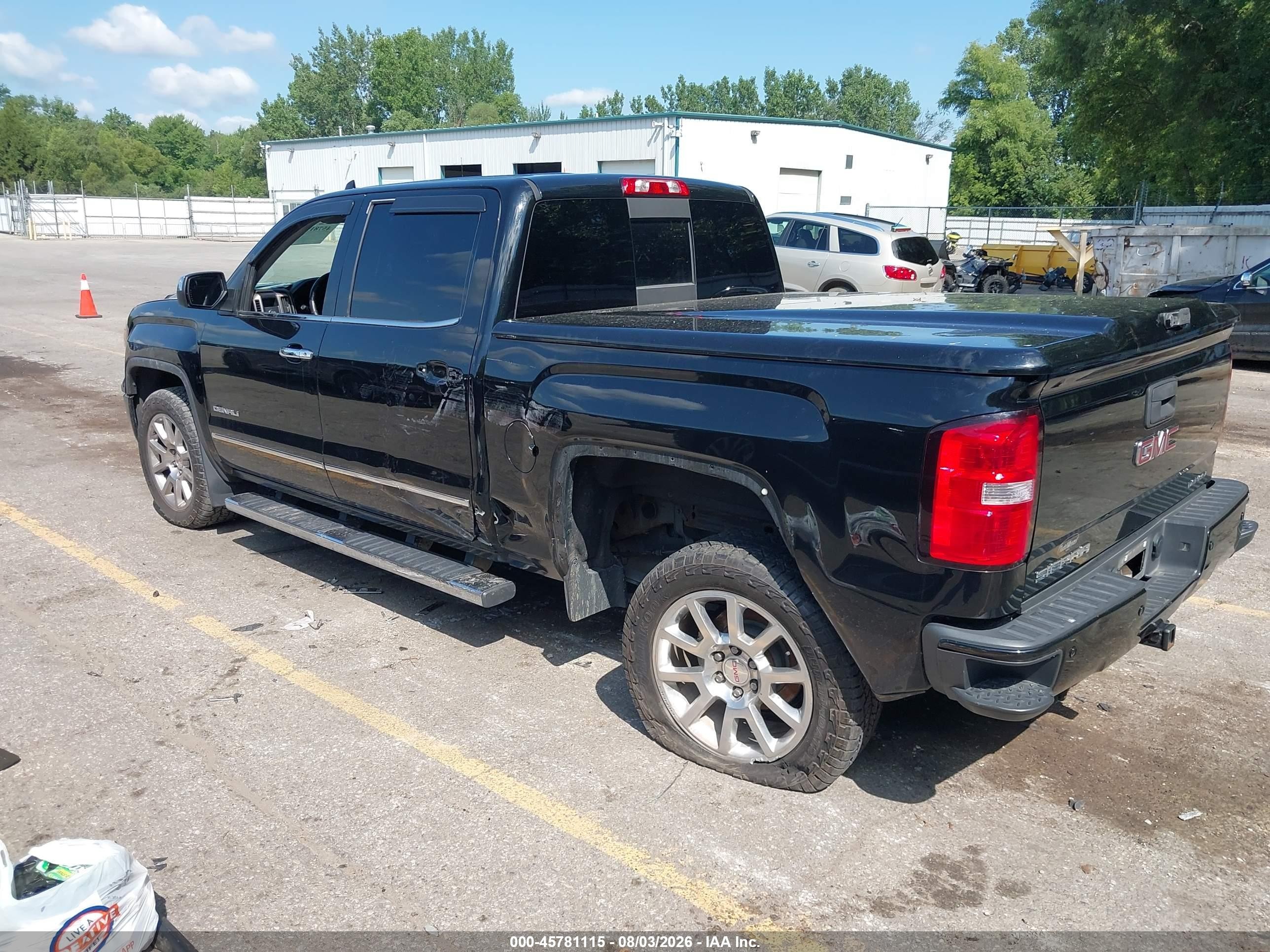 2015 Gmc Sierra 1500 Denali Black vin: 3GTU2WEJXFG479273