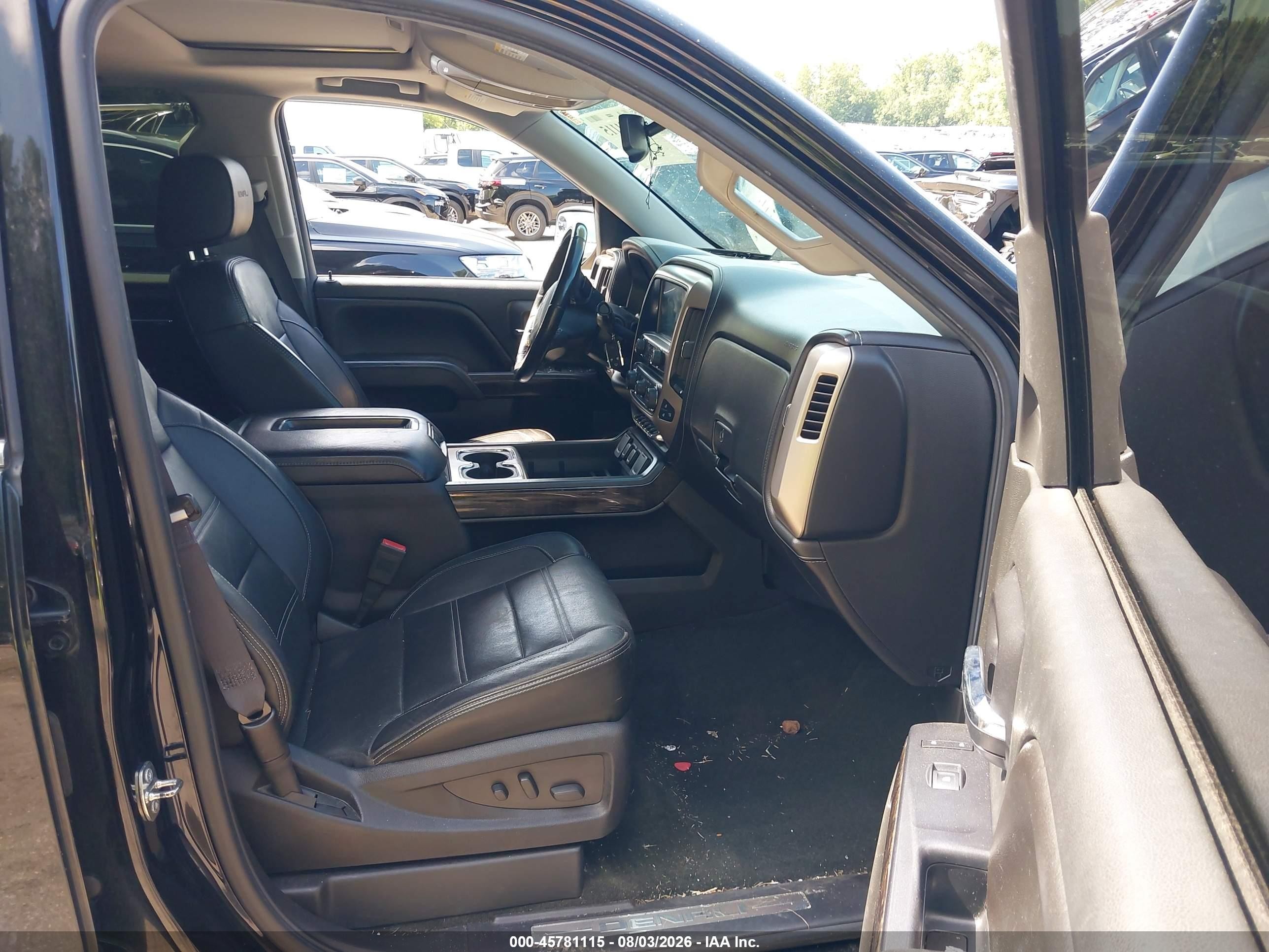 2015 Gmc Sierra 1500 Denali Black vin: 3GTU2WEJXFG479273