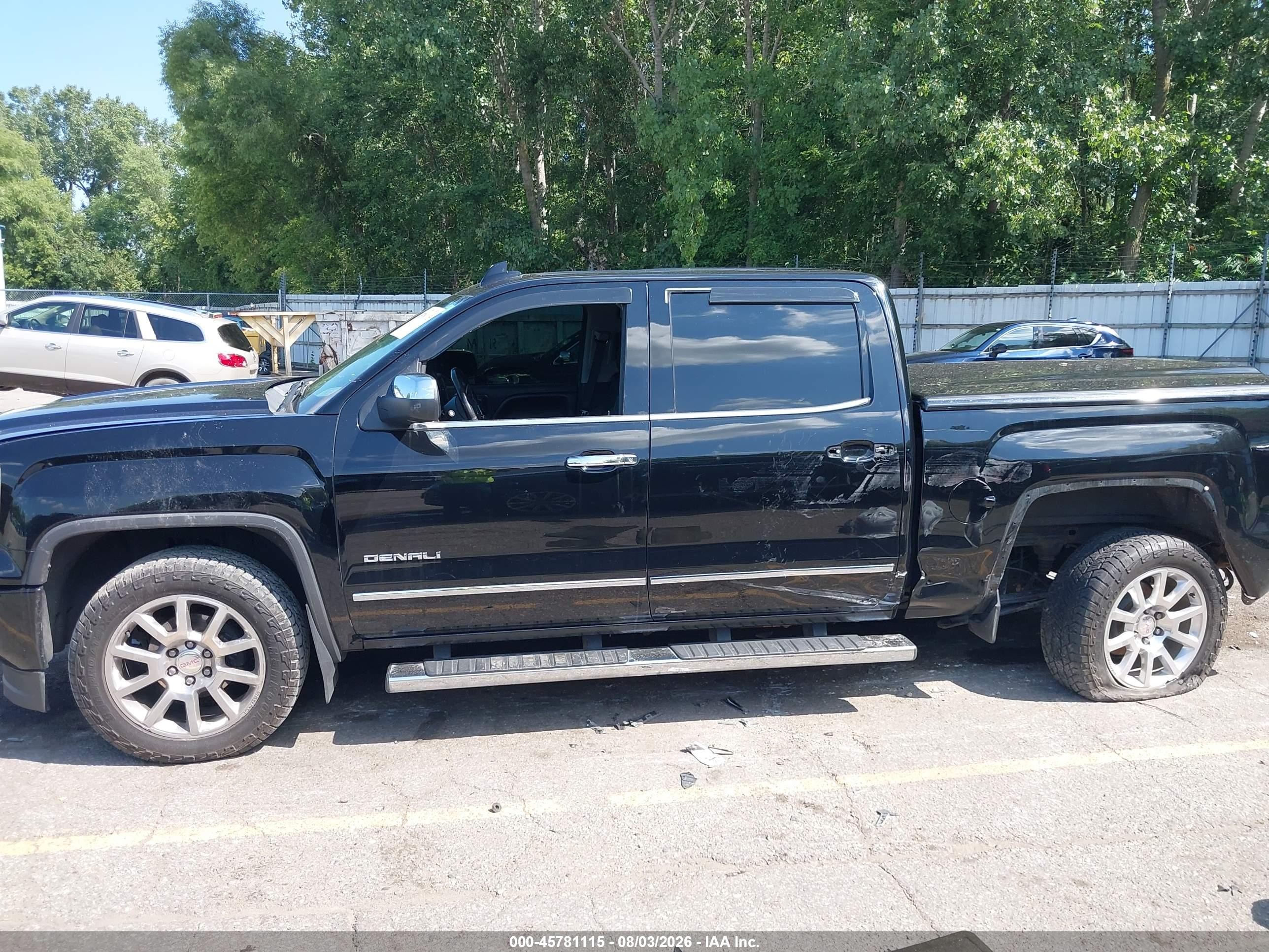 2015 Gmc Sierra 1500 Denali Black vin: 3GTU2WEJXFG479273