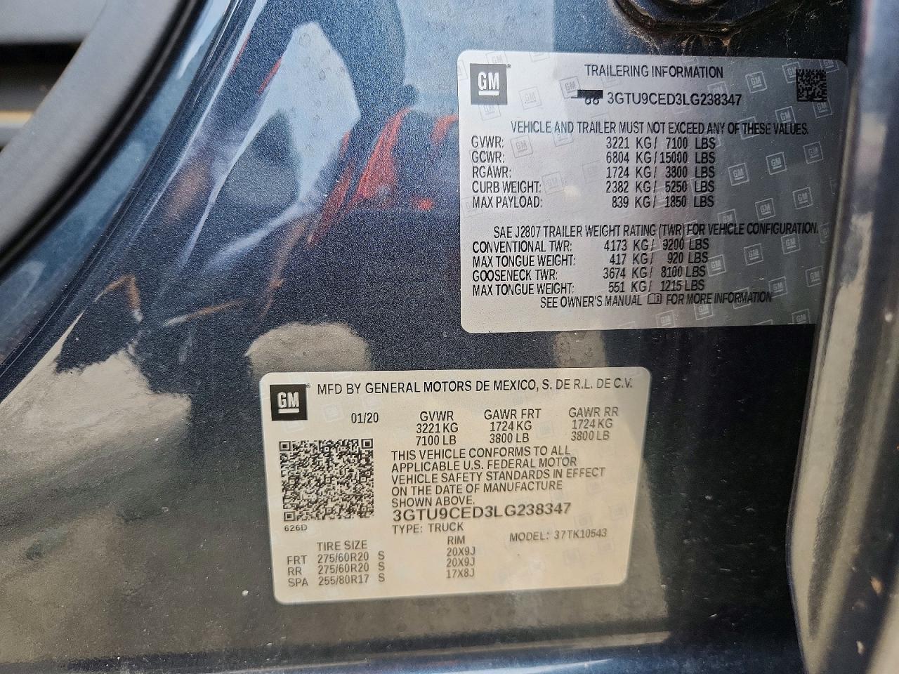 2020 Gmc Sierra K1500 Elevation Black vin: 3GTU9CED3LG238347