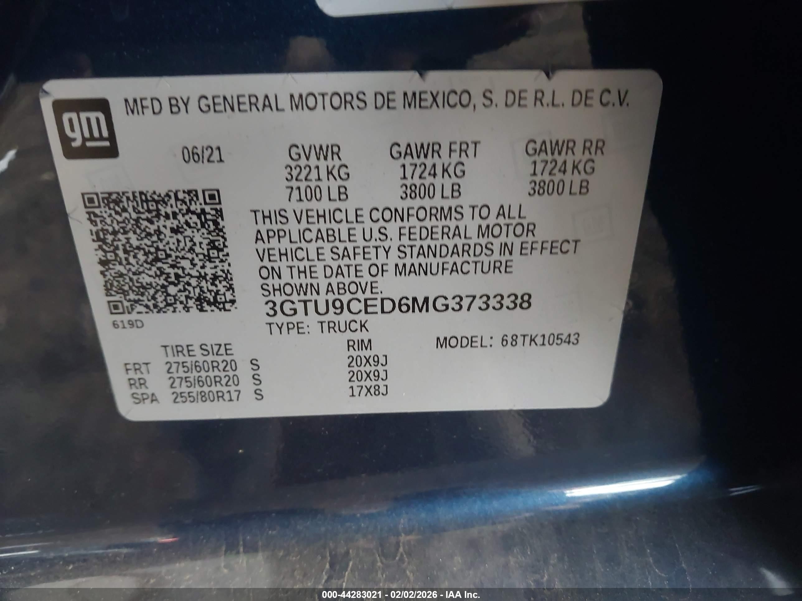 2021 Gmc Sierra 1500 4wd  Short Box Elevation Black vin: 3GTU9CED6MG373338