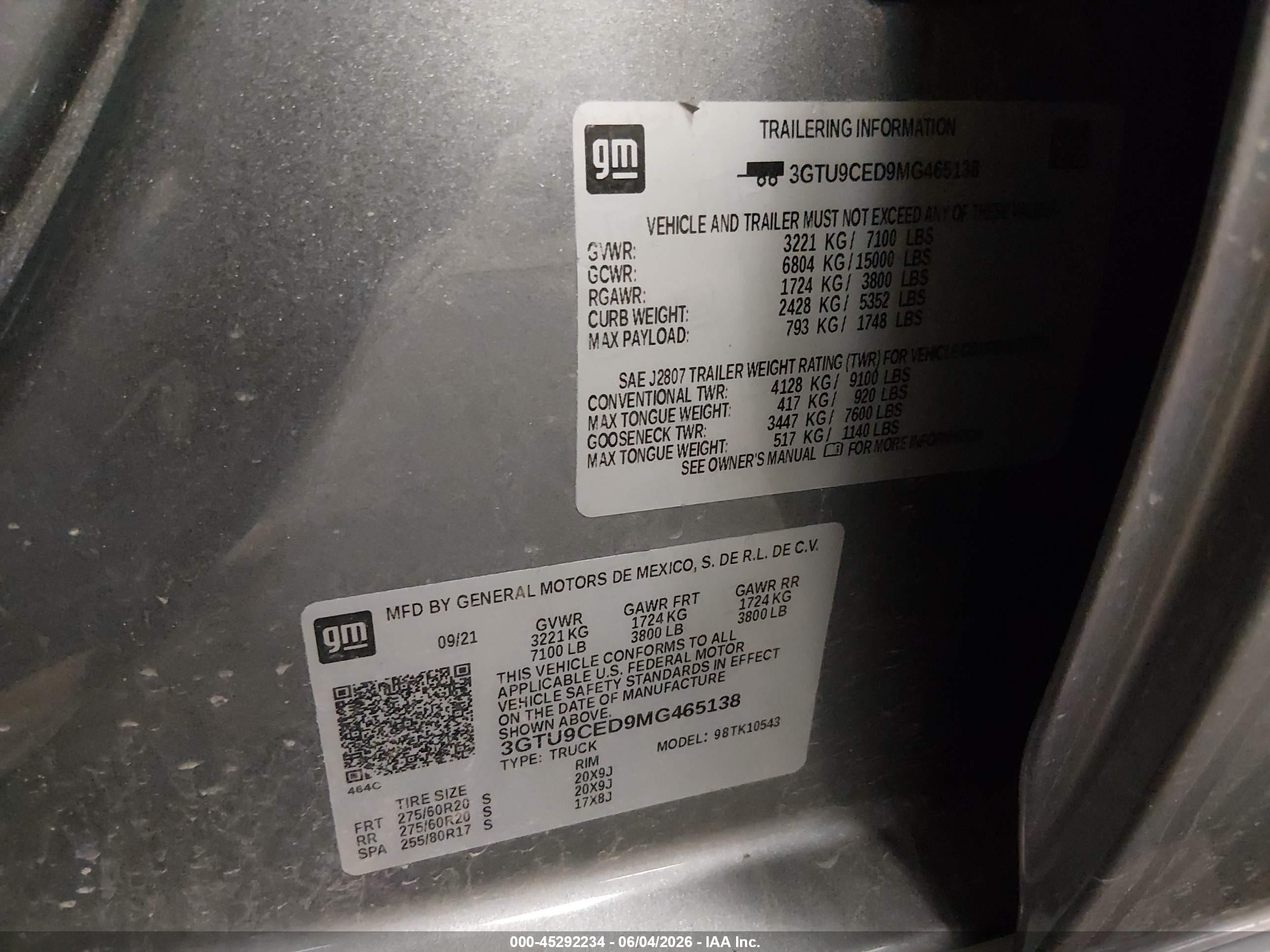 2021 Gmc Sierra 1500 4wd  Short Box Elevation Серебряный vin: 3GTU9CED9MG465138