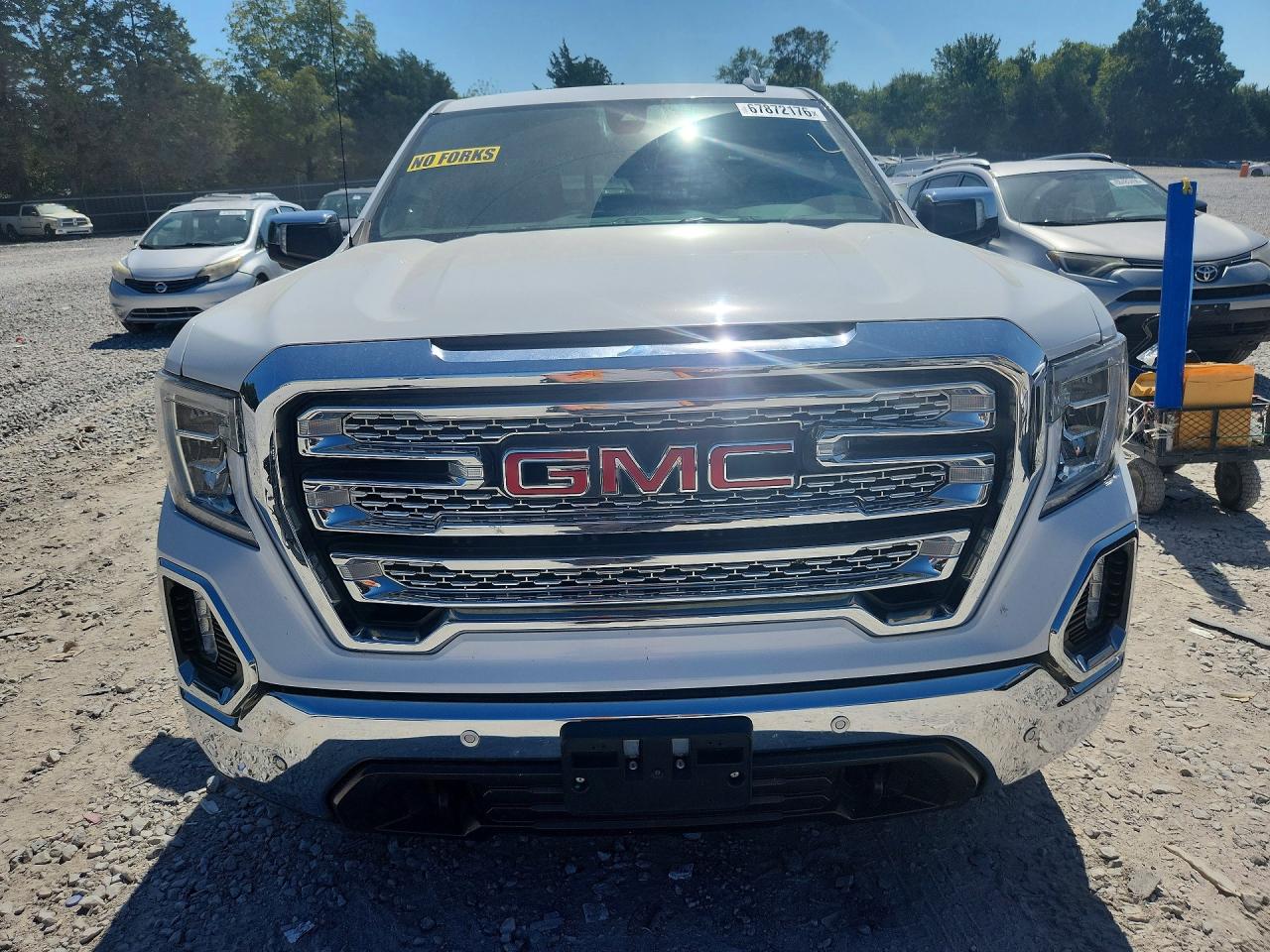 2019 Gmc Sierra K1500 Slt White vin: 3GTU9DED3KG121887