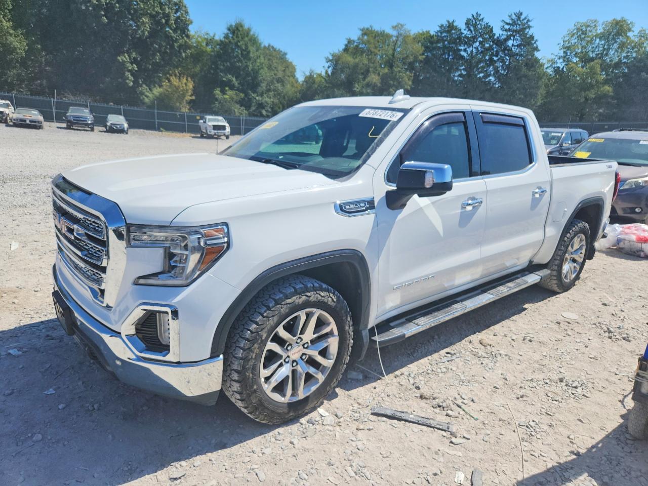 2019 Gmc Sierra K1500 Slt White vin: 3GTU9DED3KG121887