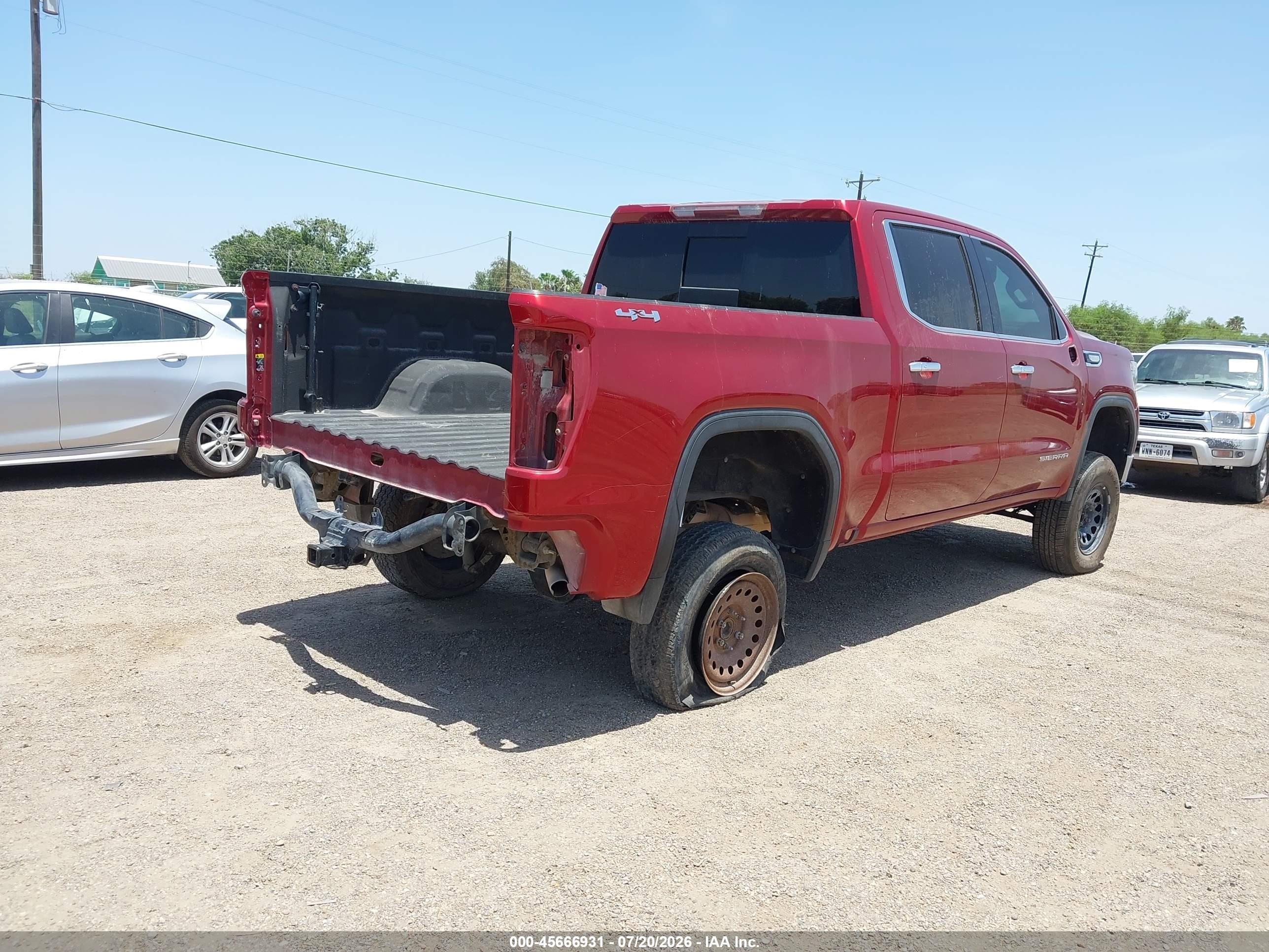 2019 Gmc Sierra 1500 Slt Red vin: 3GTU9DED5KG120532