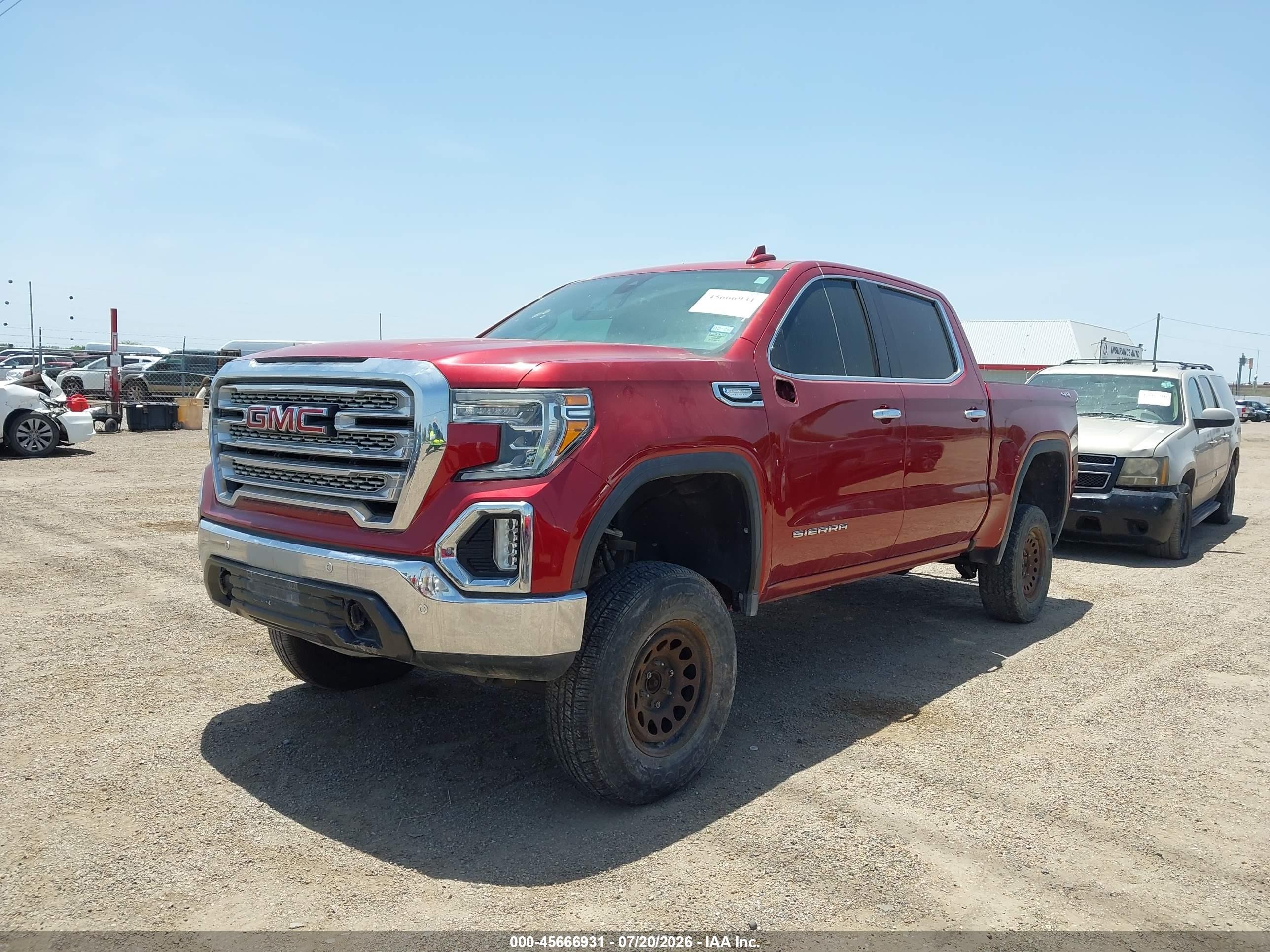 2019 Gmc Sierra 1500 Slt Red vin: 3GTU9DED5KG120532