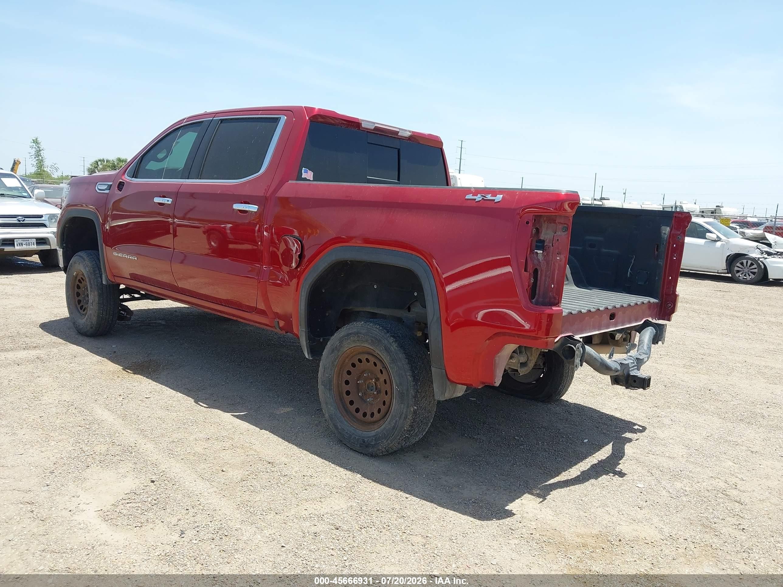 2019 Gmc Sierra 1500 Slt Red vin: 3GTU9DED5KG120532