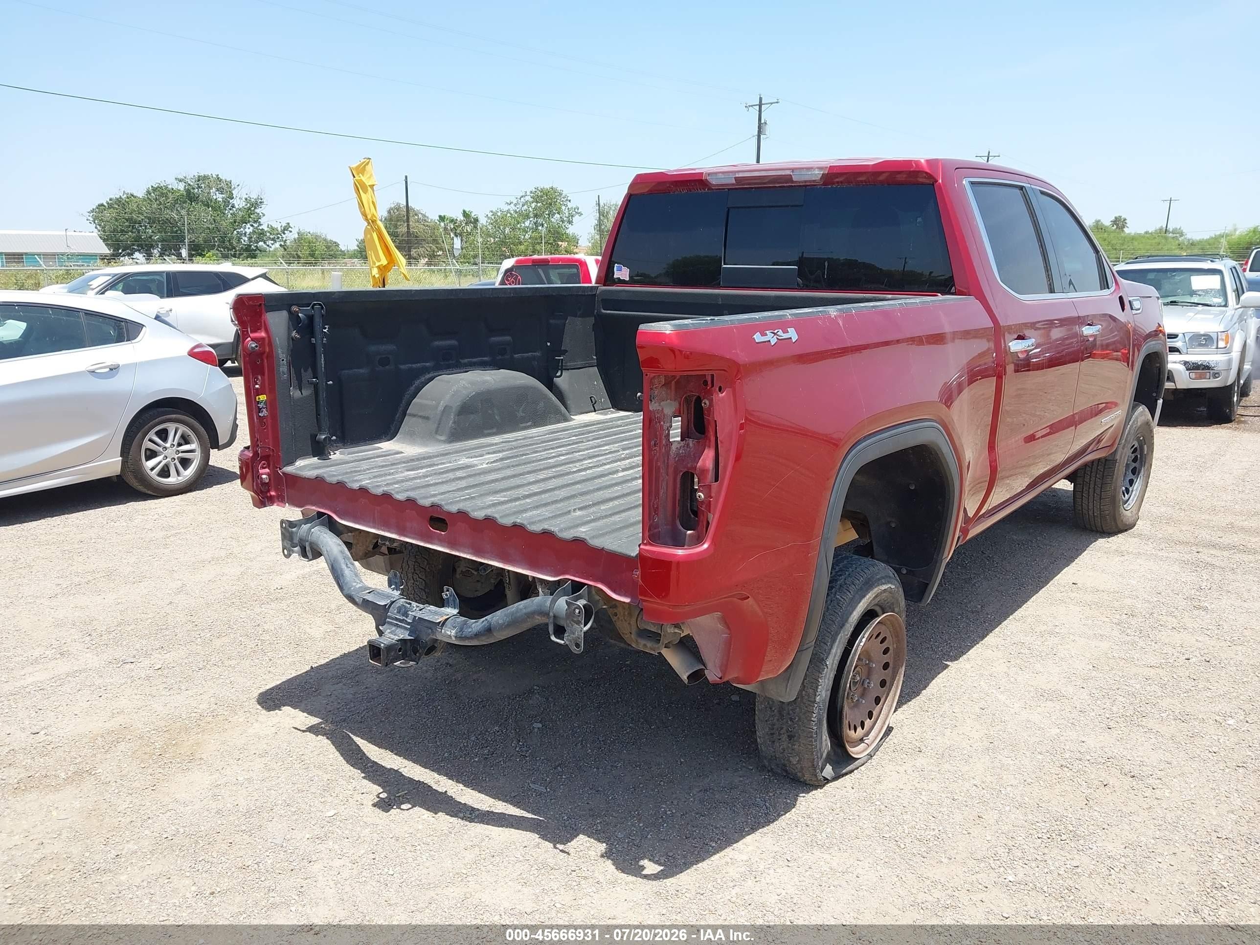 2019 Gmc Sierra 1500 Slt Red vin: 3GTU9DED5KG120532