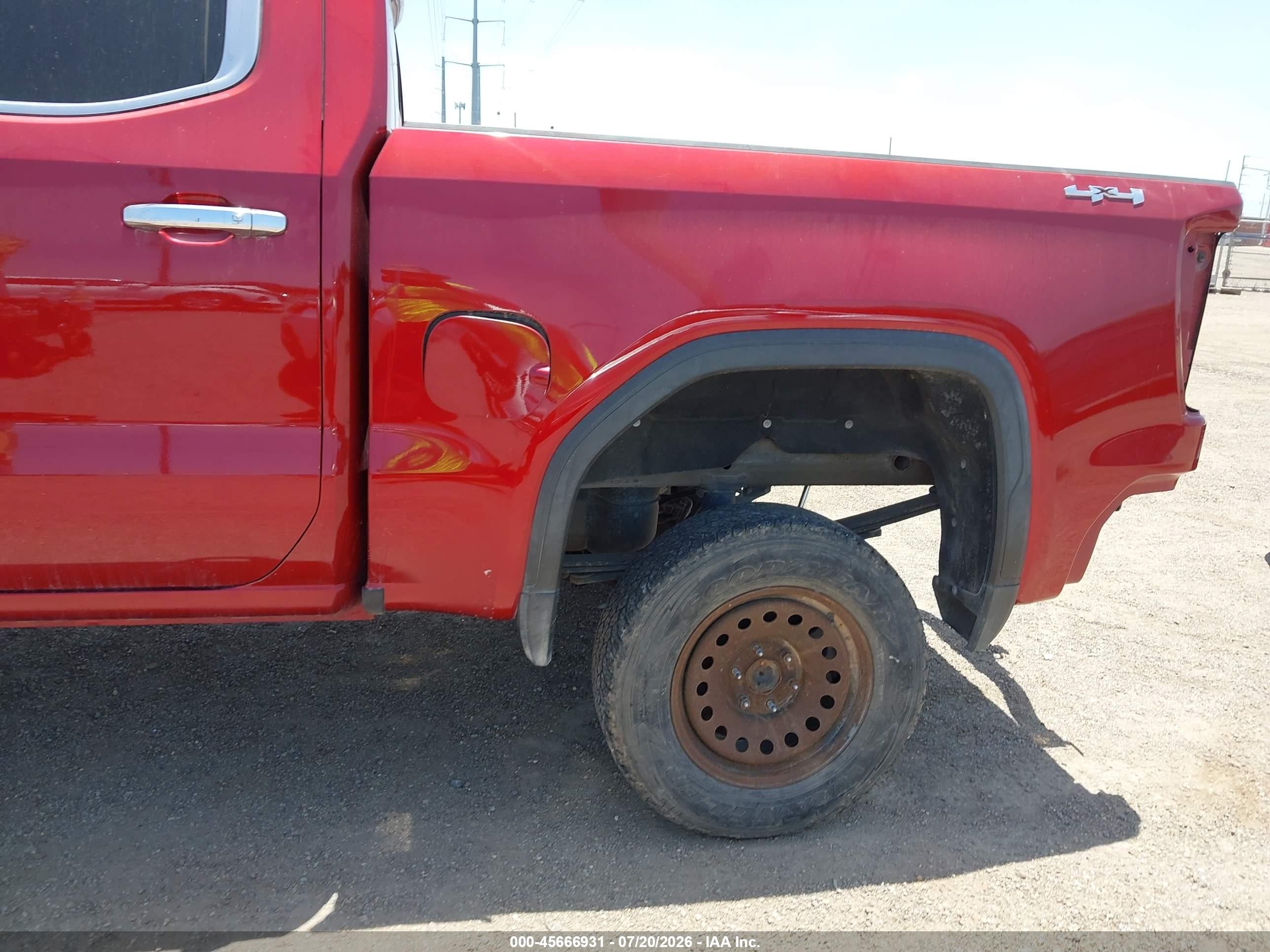 2019 Gmc Sierra 1500 Slt Red vin: 3GTU9DED5KG120532