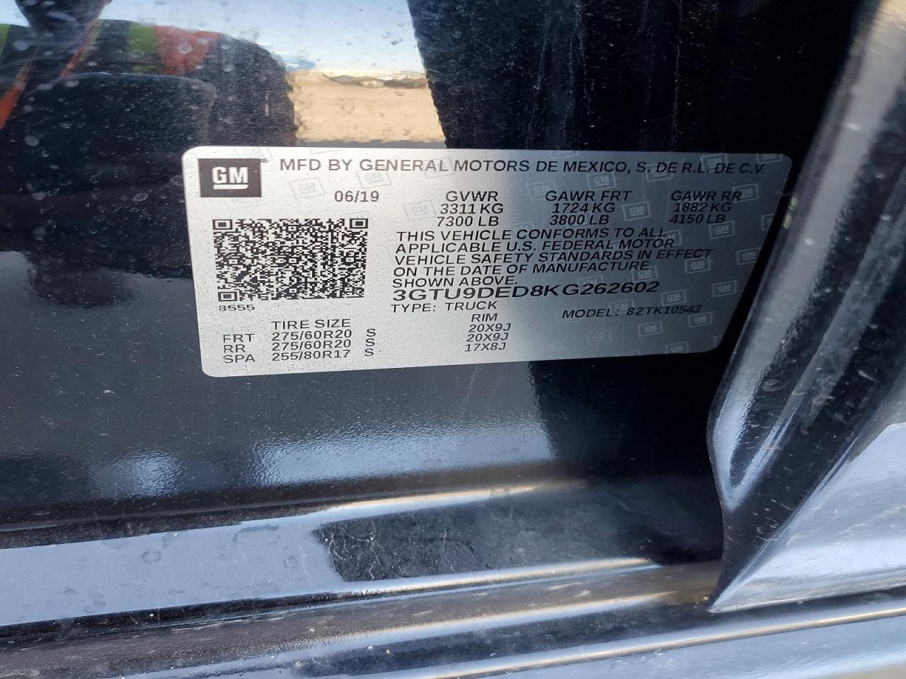 2019 Gmc Sierra K1500 Slt Black vin: 3GTU9DED8KG262602