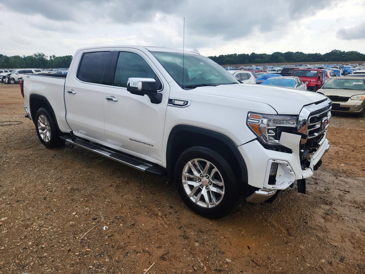 2020 Gmc Sierra K1500 Slt White vin: 3GTU9DET6LG288575