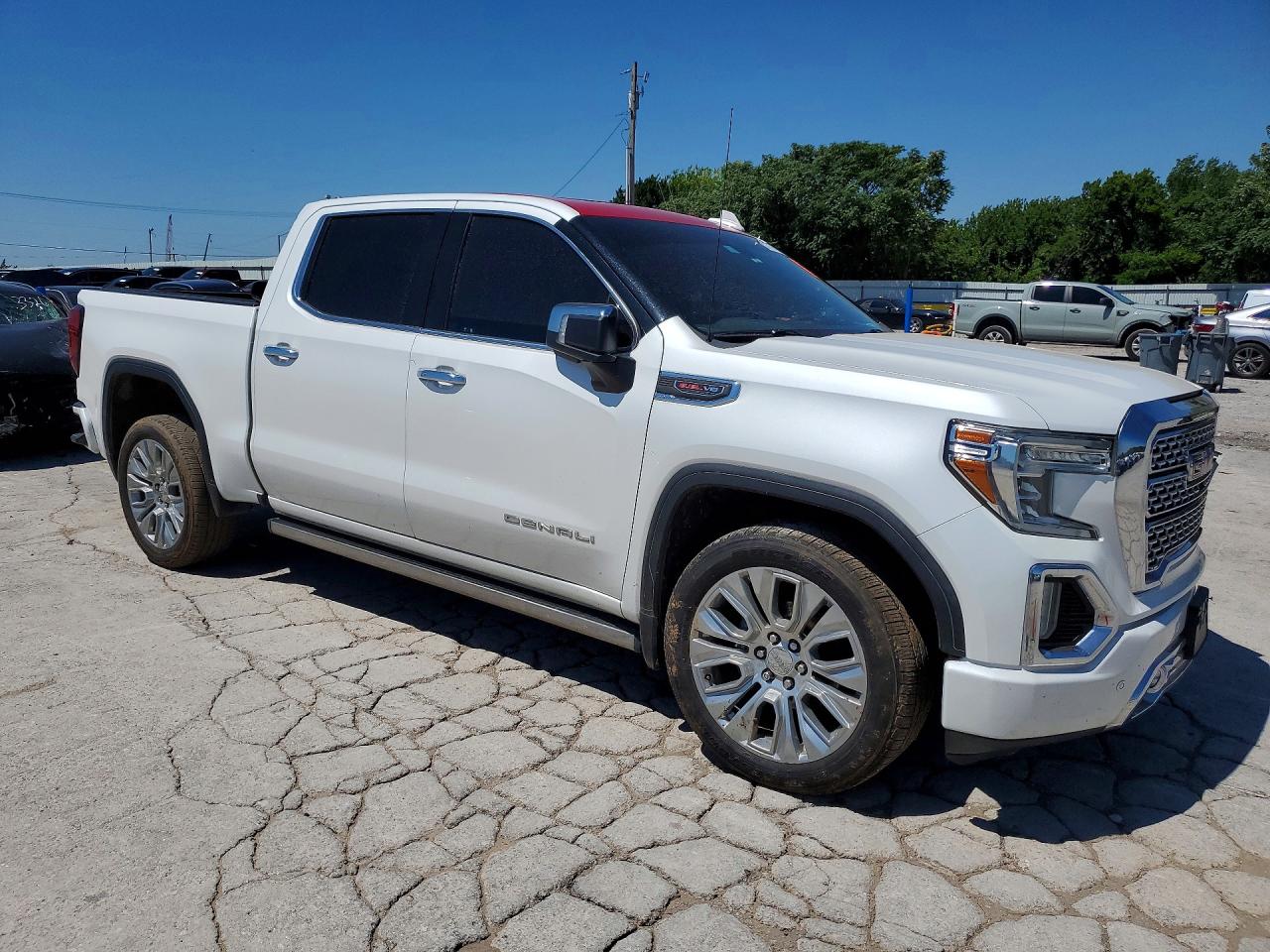 2021 Gmc Sierra K1500 Denali Белый vin: 3GTU9FEL6MG212741