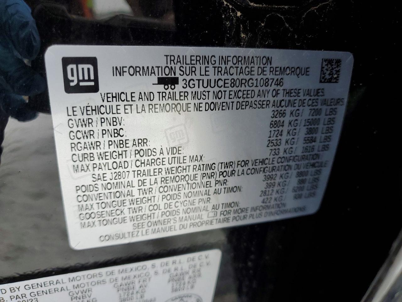 2024 Gmc Sierra K1500 Elevation Black vin: 3GTUUCE80RG108746