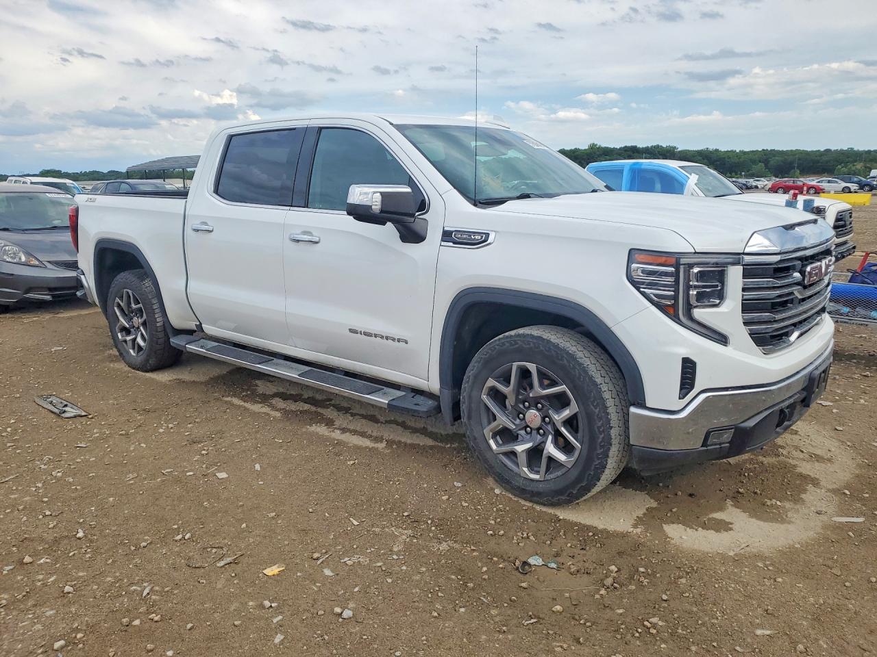 2023 Gmc Sierra K1500 Slt White vin: 3GTUUDED2PG248717