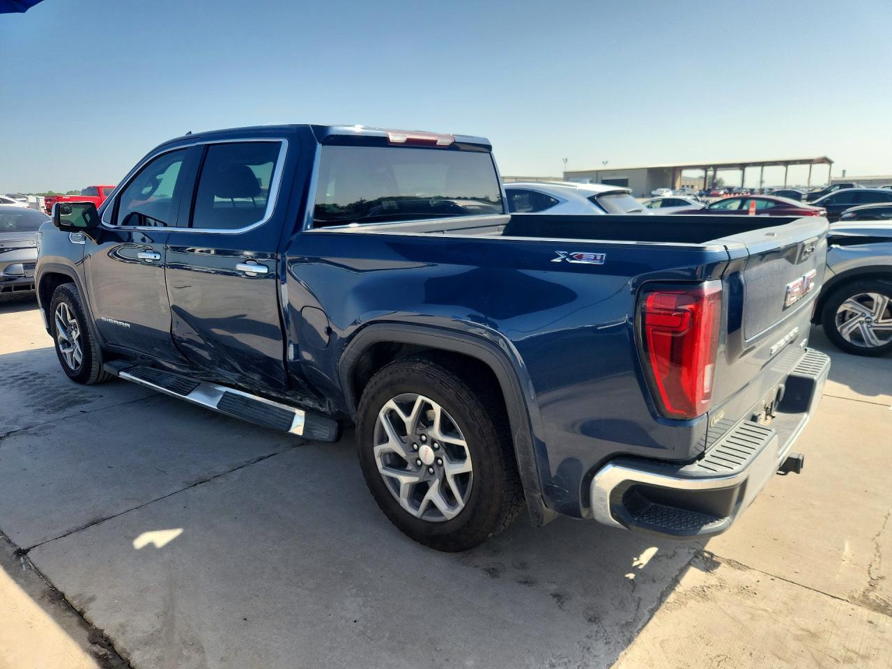 2022 Gmc Sierra K1500 Slt Blue vin: 3GTUUDED6NG669174