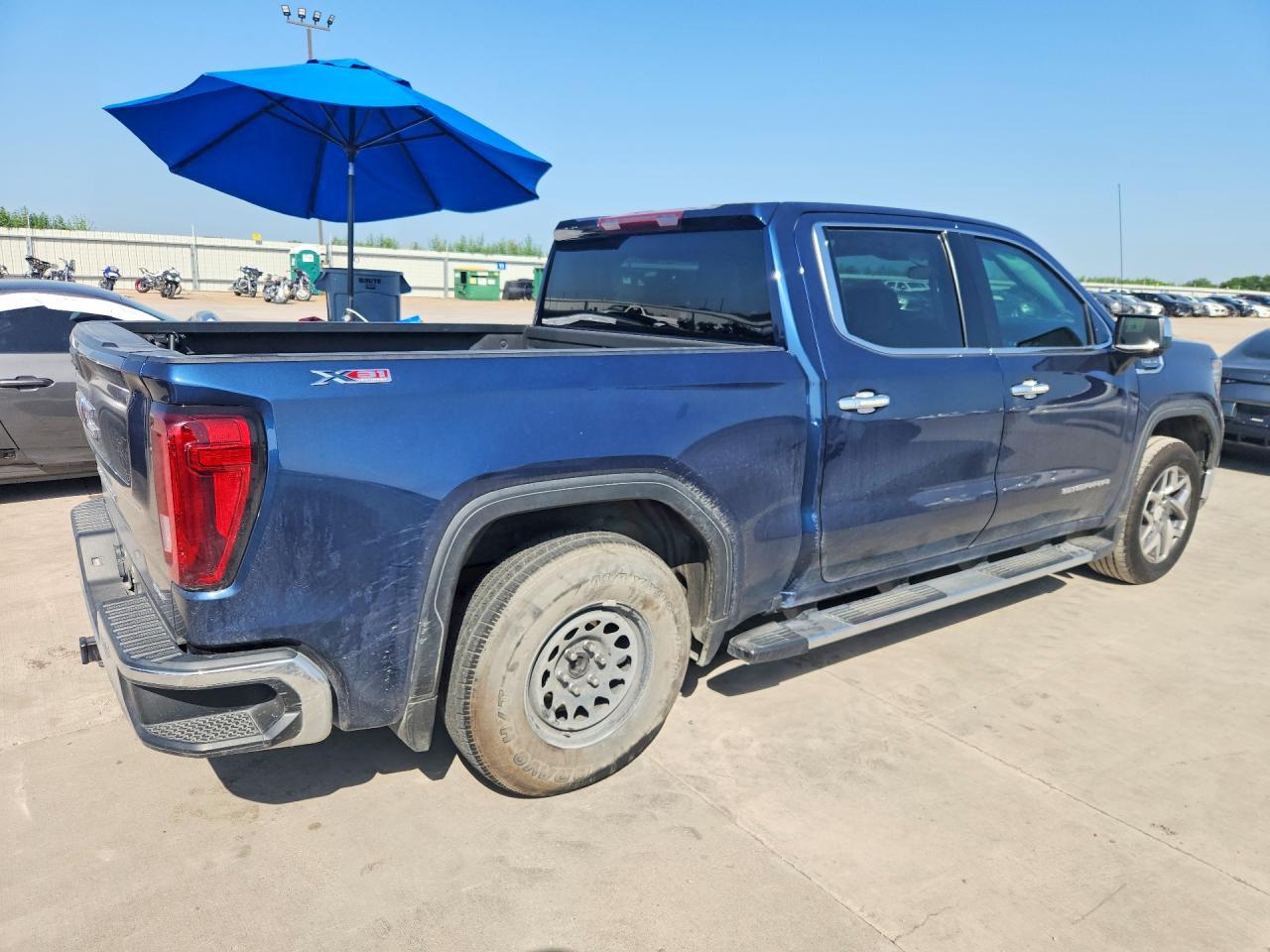 2022 Gmc Sierra K1500 Slt Blue vin: 3GTUUDED6NG669174