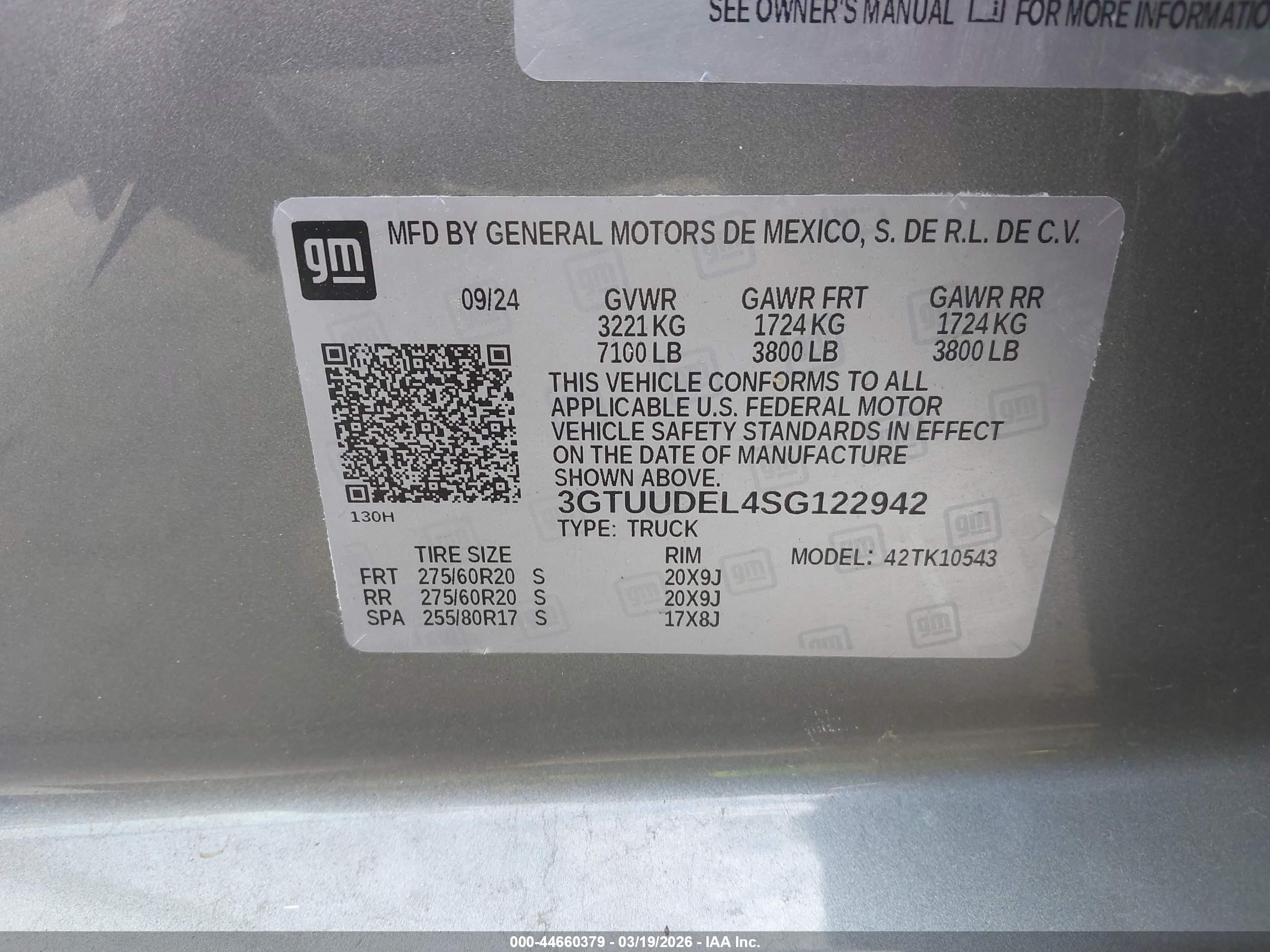 2025 Gmc Sierra 1500 4wd  Short Box Slt Gray vin: 3GTUUDEL4SG122942