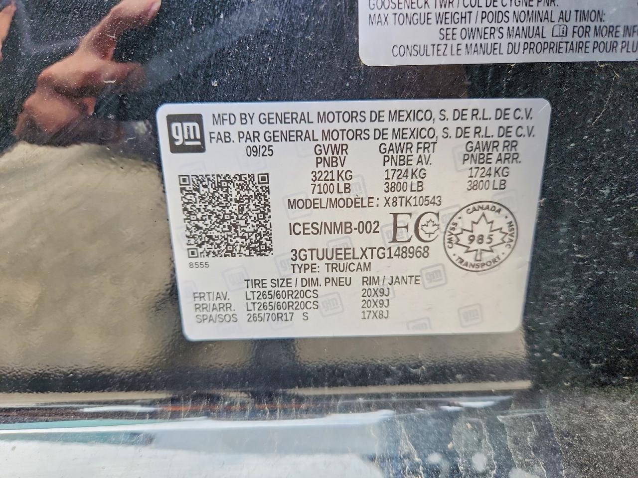 2026 Gmc Sierra K1500 At4 Черный vin: 3GTUUEELXTG148968