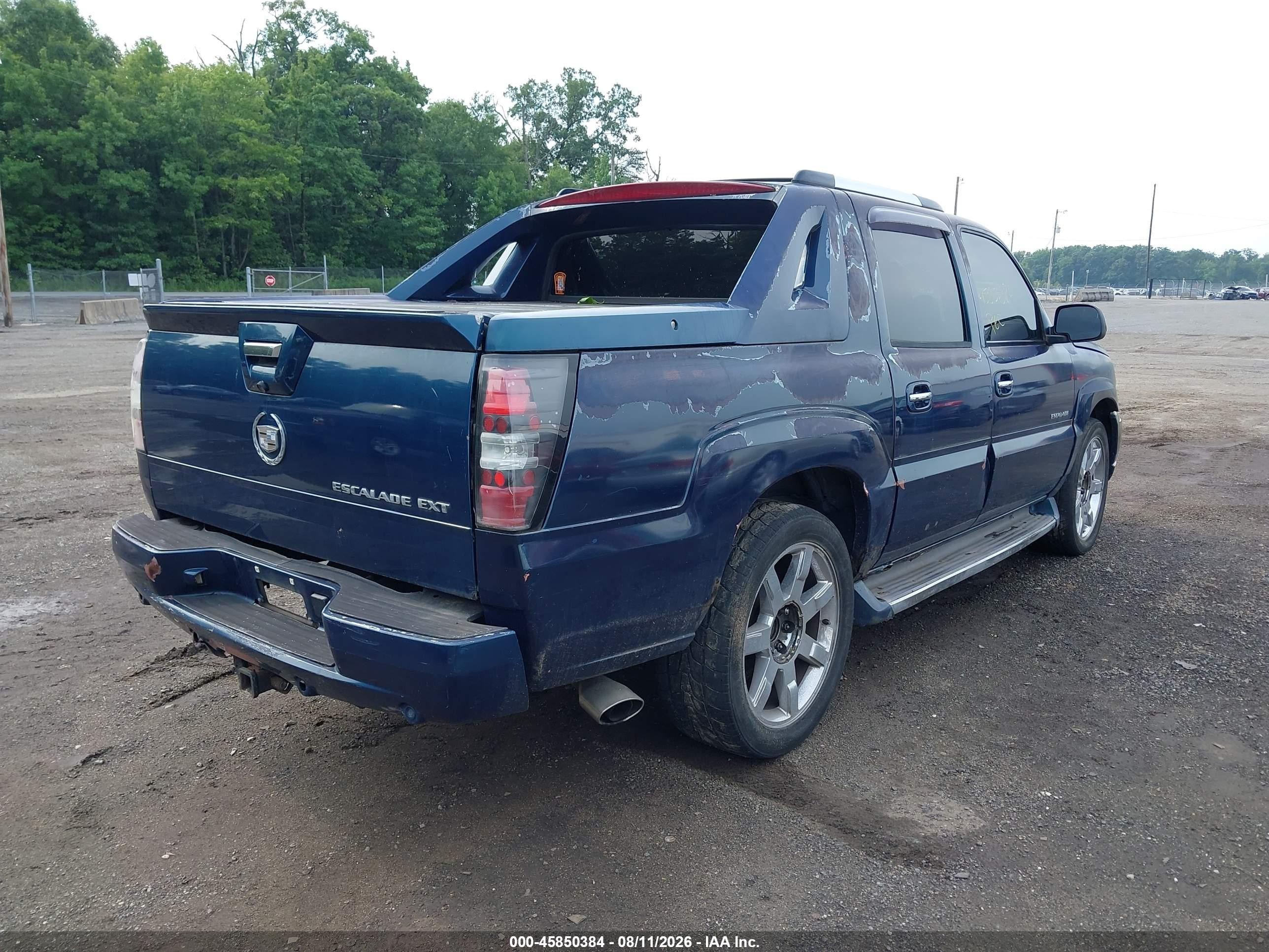2004 Cadillac Escalade Ext Standard Blue vin: 3GYEK62N94G160045