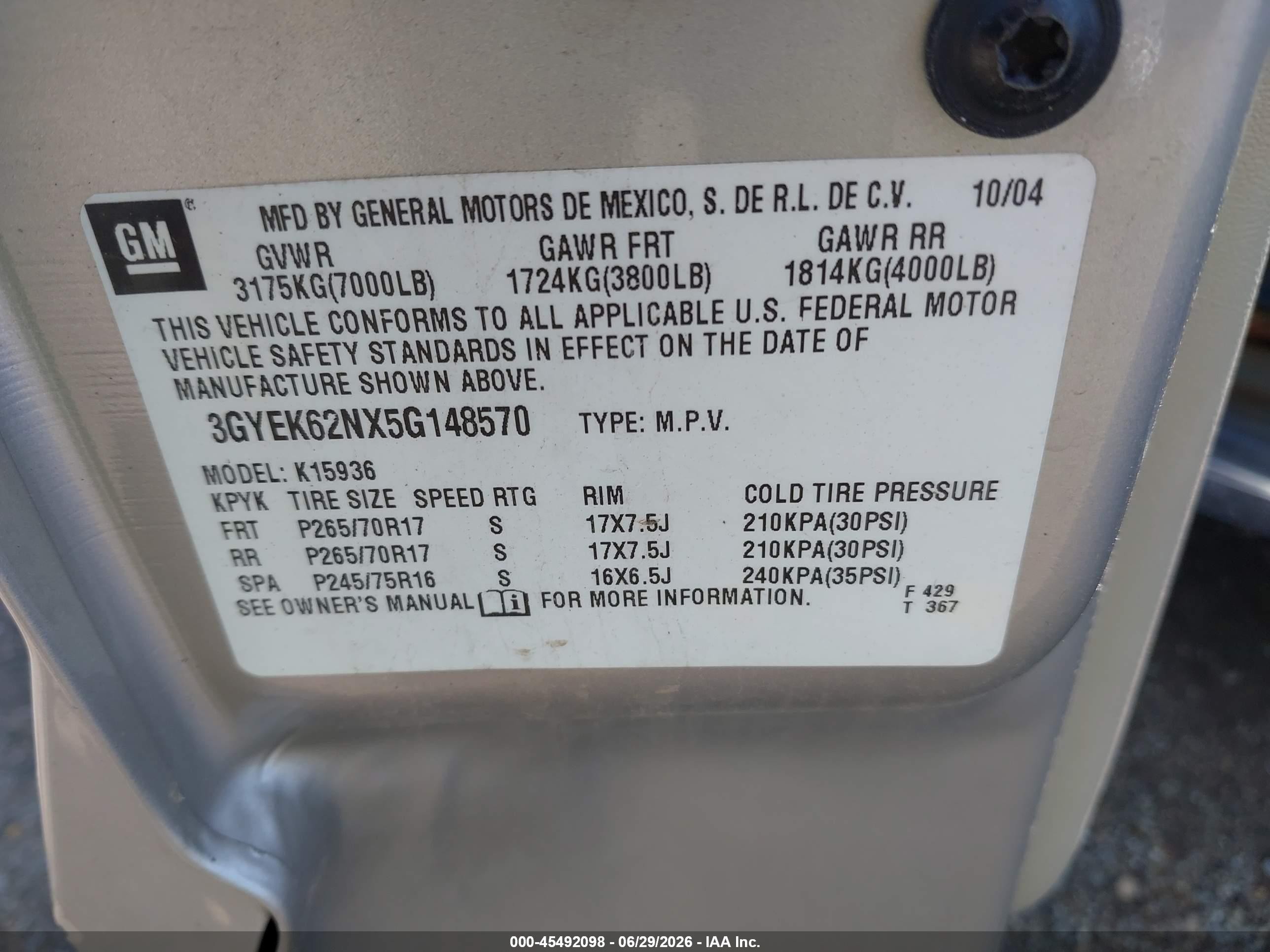 2005 Cadillac Escalade Ext Standard Серебряный vin: 3GYEK62NX5G148570