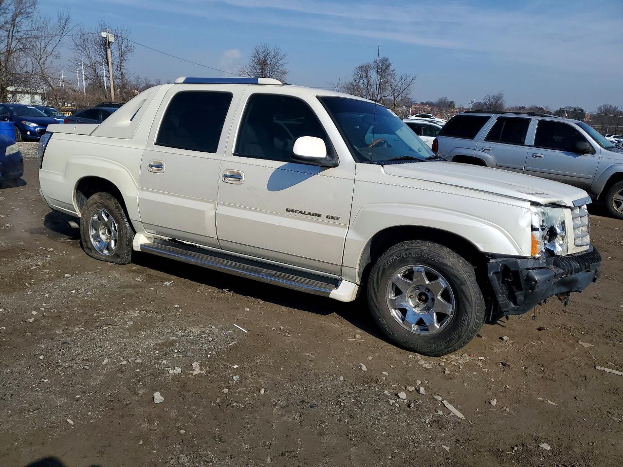 2003 Cadillac Escalade Ext White vin: 3GYEK63N53G235191