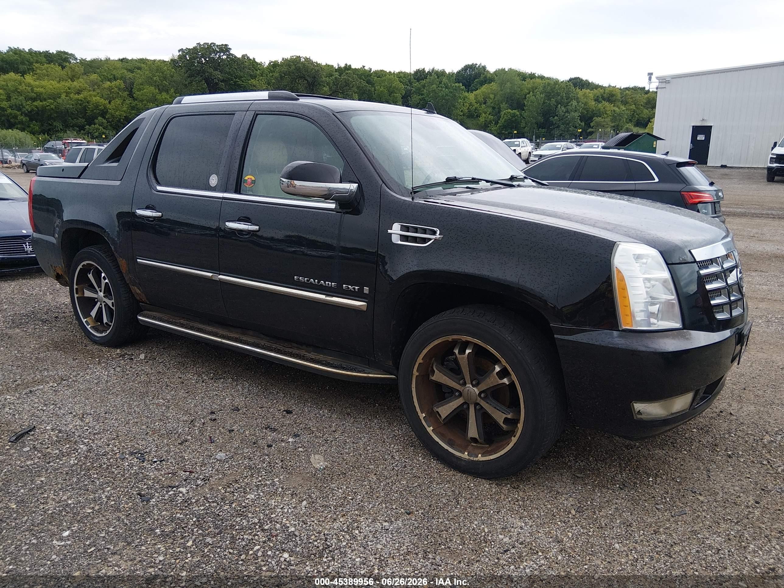 2007 Cadillac Escalade Ext   Черный vin: 3GYFK62877G320300