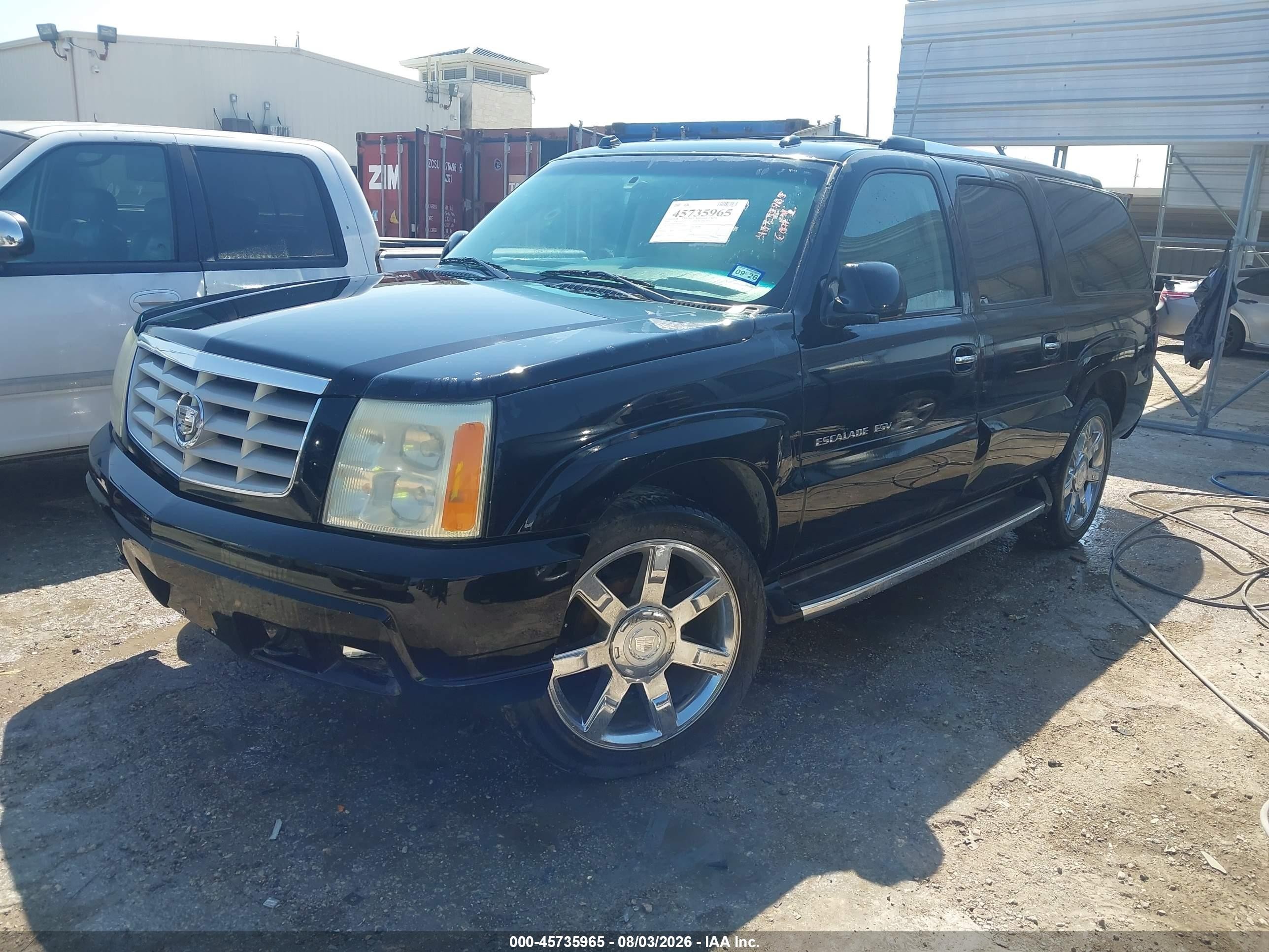 2004 Cadillac Escalade Esv Standard Black vin: 3GYFK66N04G342800