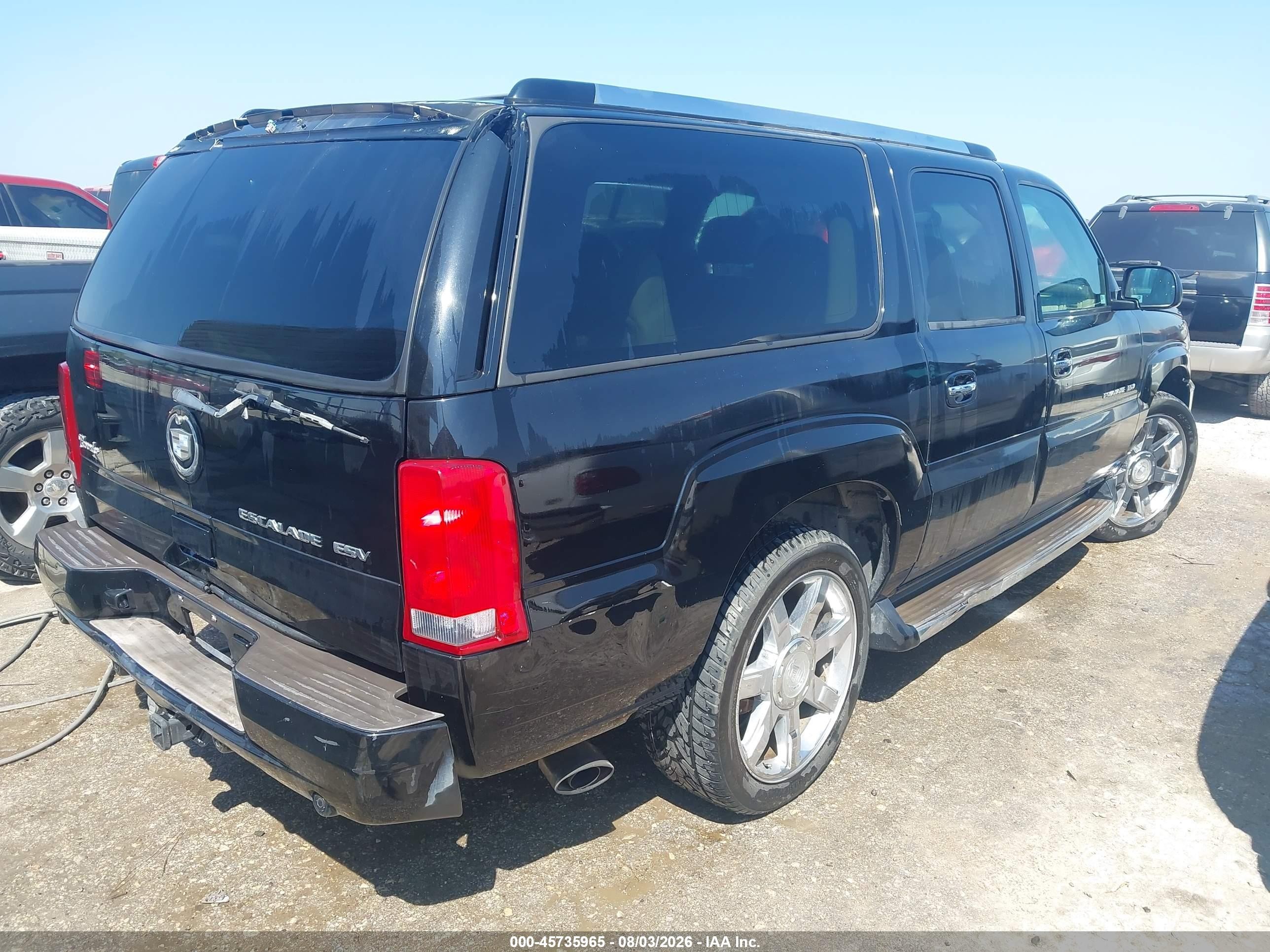 2004 Cadillac Escalade Esv Standard Black vin: 3GYFK66N04G342800