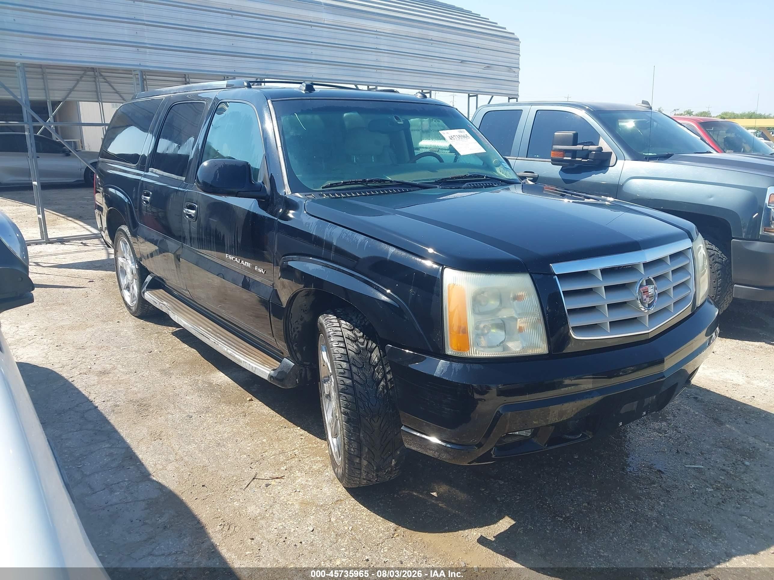 2004 Cadillac Escalade Esv Standard Черный vin: 3GYFK66N04G342800