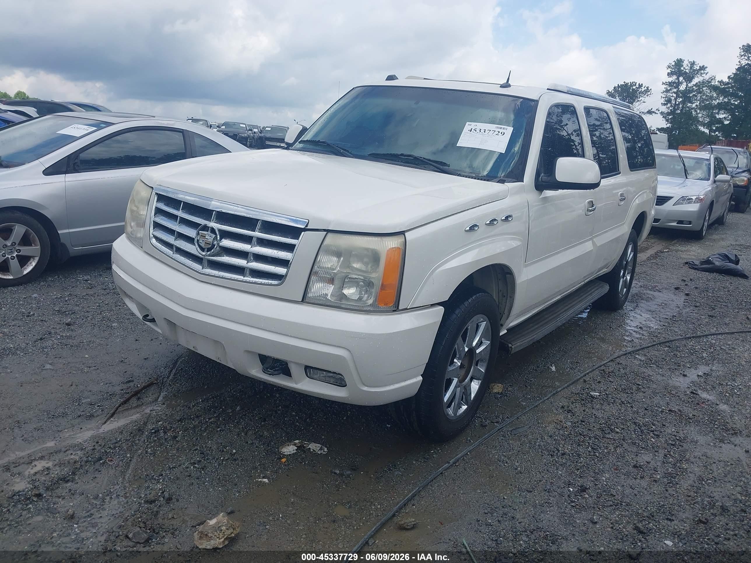 2005 Cadillac Escalade Esv Platinum Edition White vin: 3GYFK66N05G244755