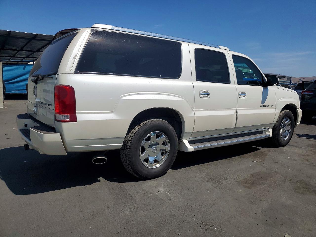 2004 Cadillac Escalade Esv White vin: 3GYFK66N24G156109