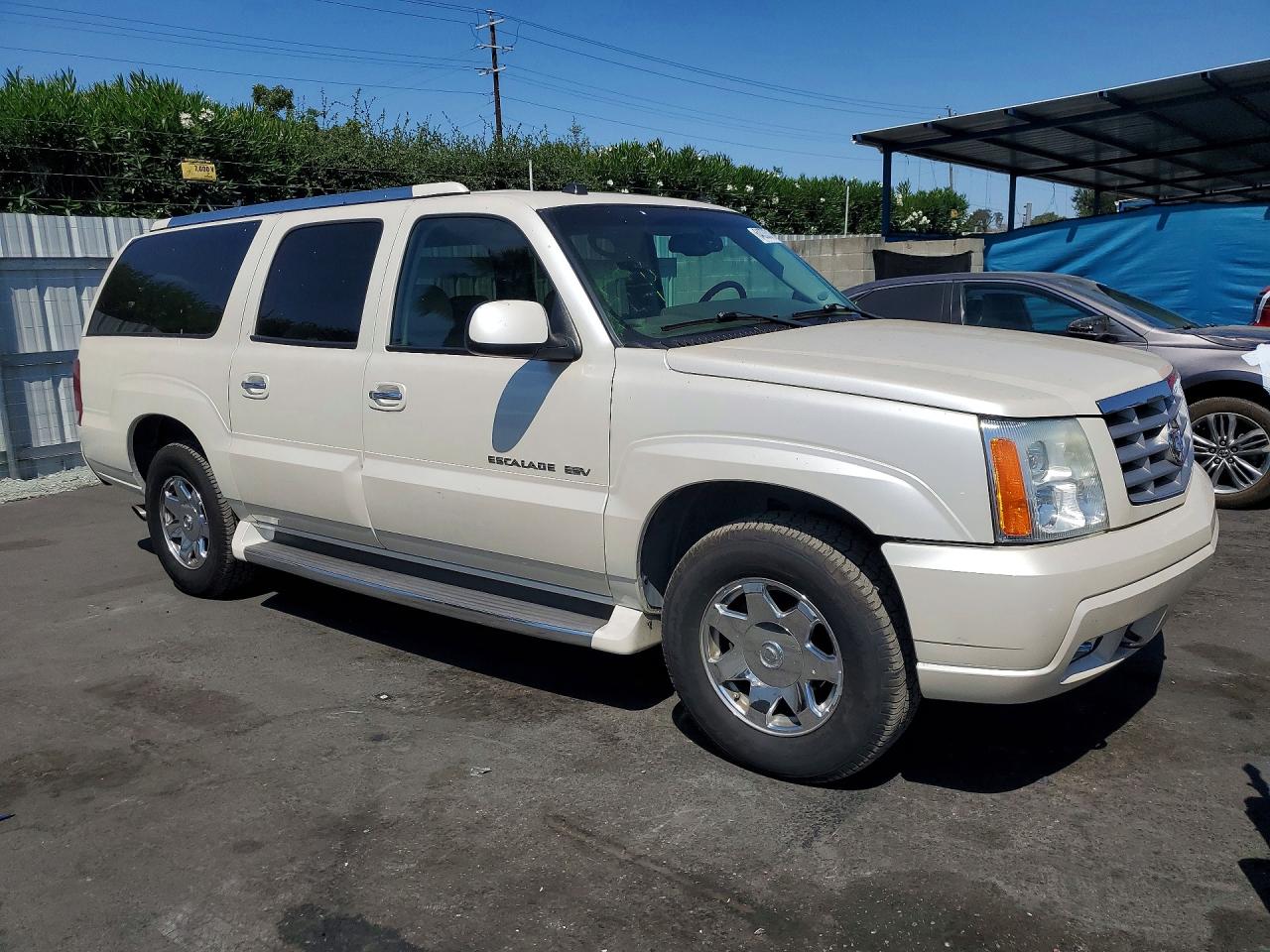 2004 Cadillac Escalade Esv White vin: 3GYFK66N24G156109