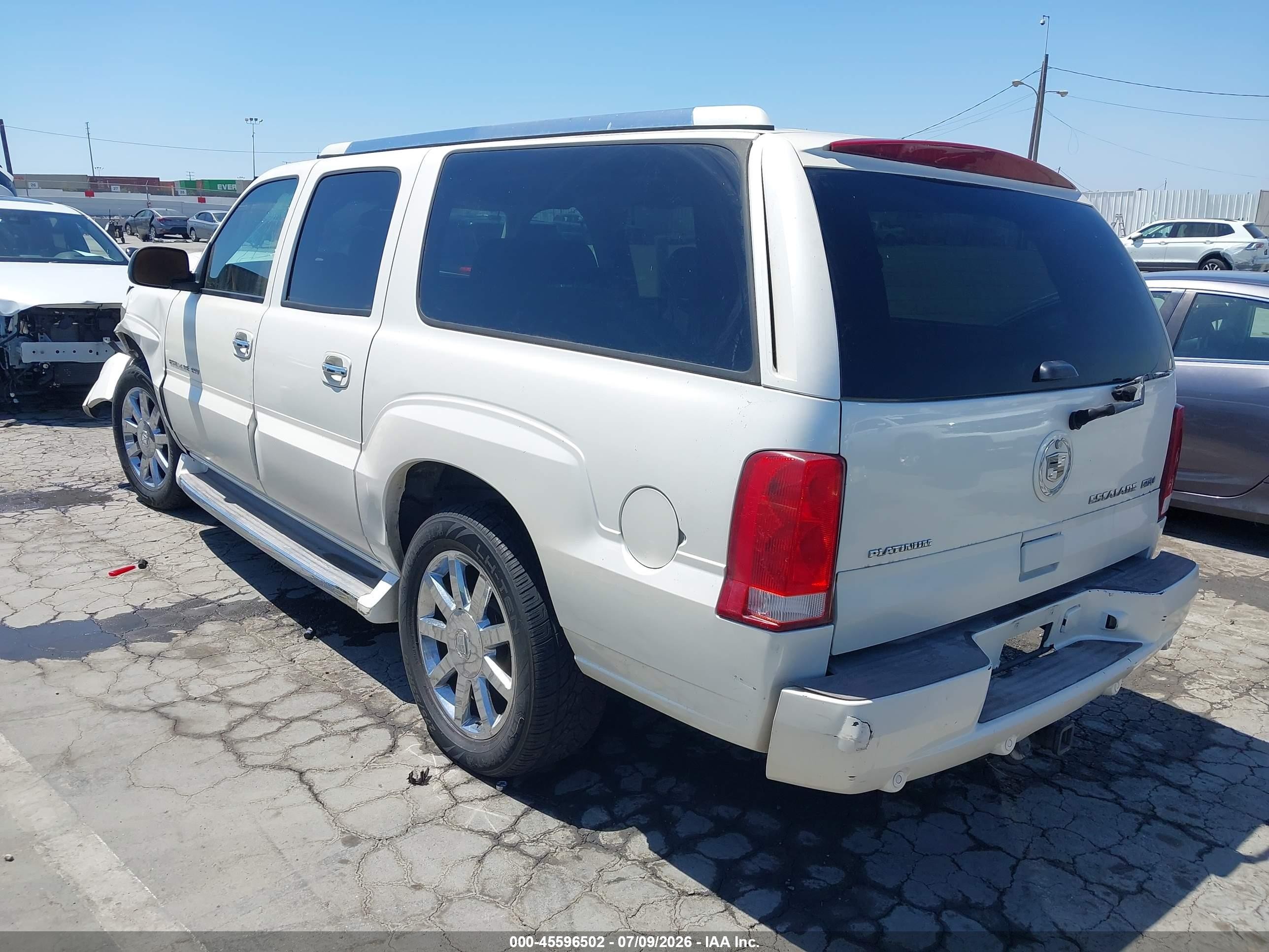 2004 Cadillac Escalade Esv Platinum Edition White vin: 3GYFK66N34G340040
