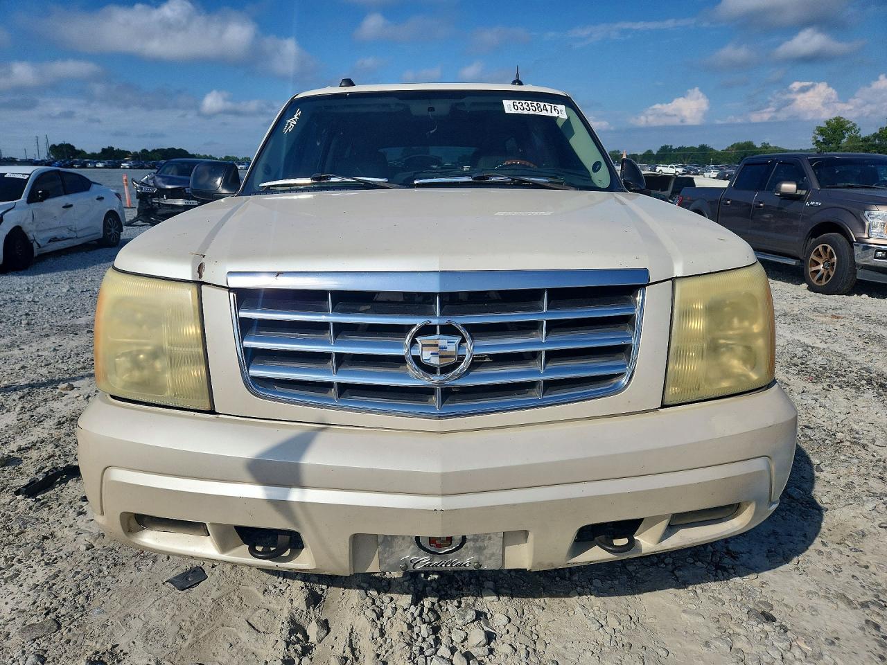 2005 Cadillac Escalade Esv White vin: 3GYFK66N35G144035