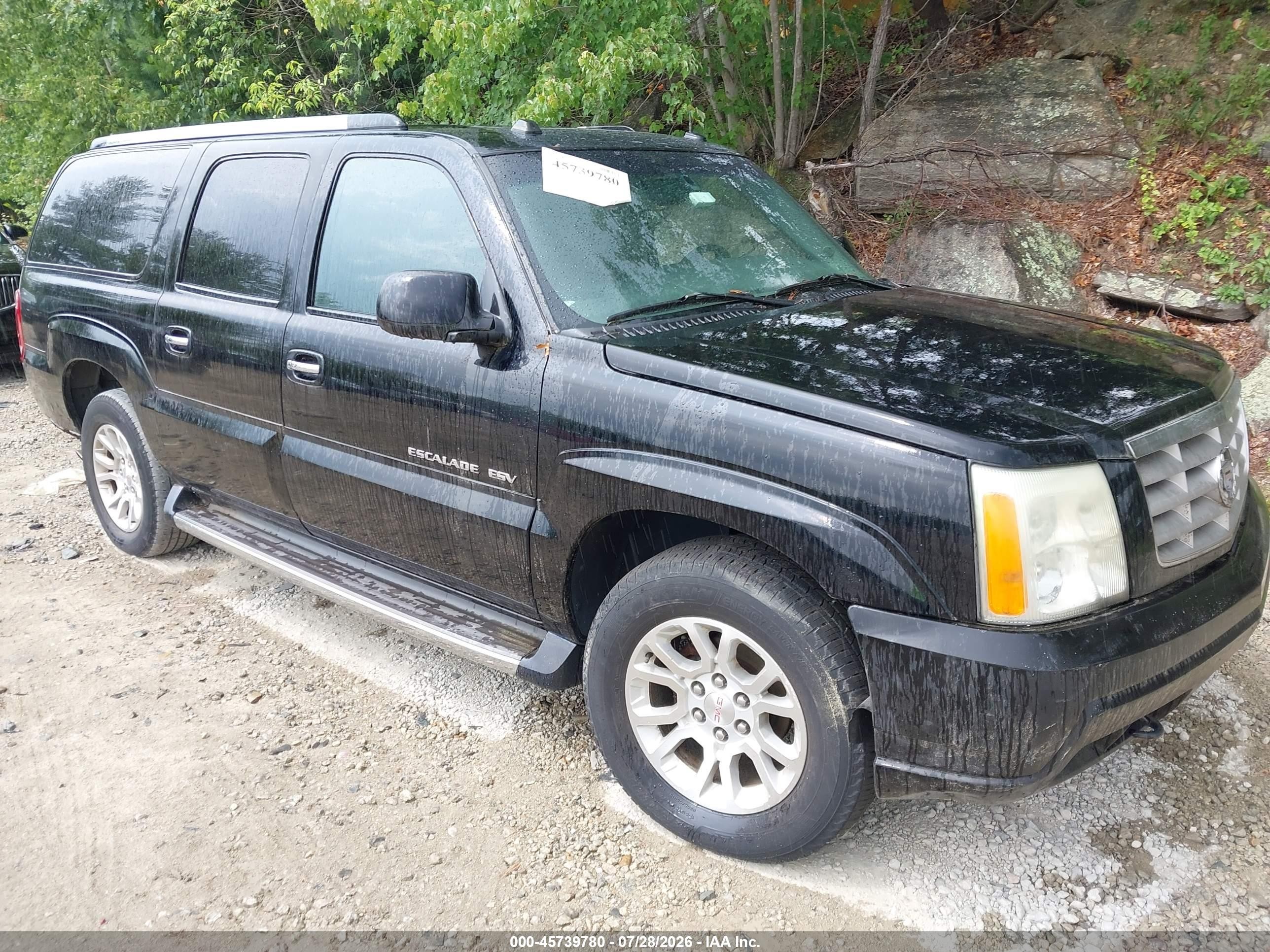 2004 Cadillac Escalade Esv Standard Black vin: 3GYFK66N44G110376