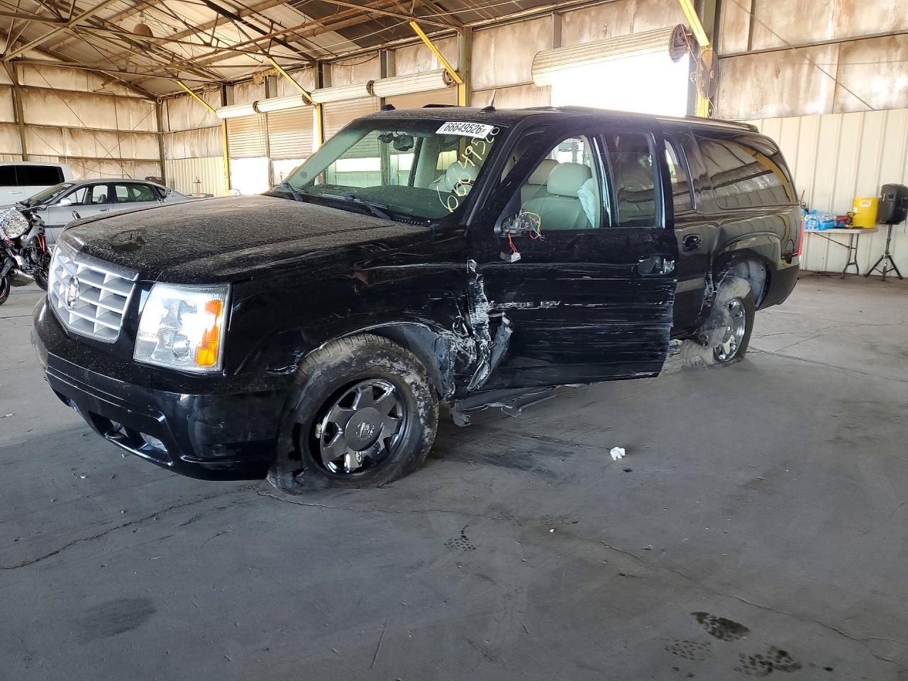 2005 Cadillac Escalade Esv Black vin: 3GYFK66N45G182454