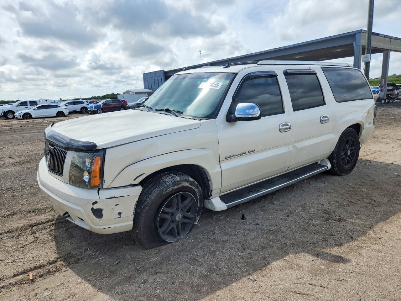 2005 Cadillac Escalade Esv White vin: 3GYFK66N45G204498