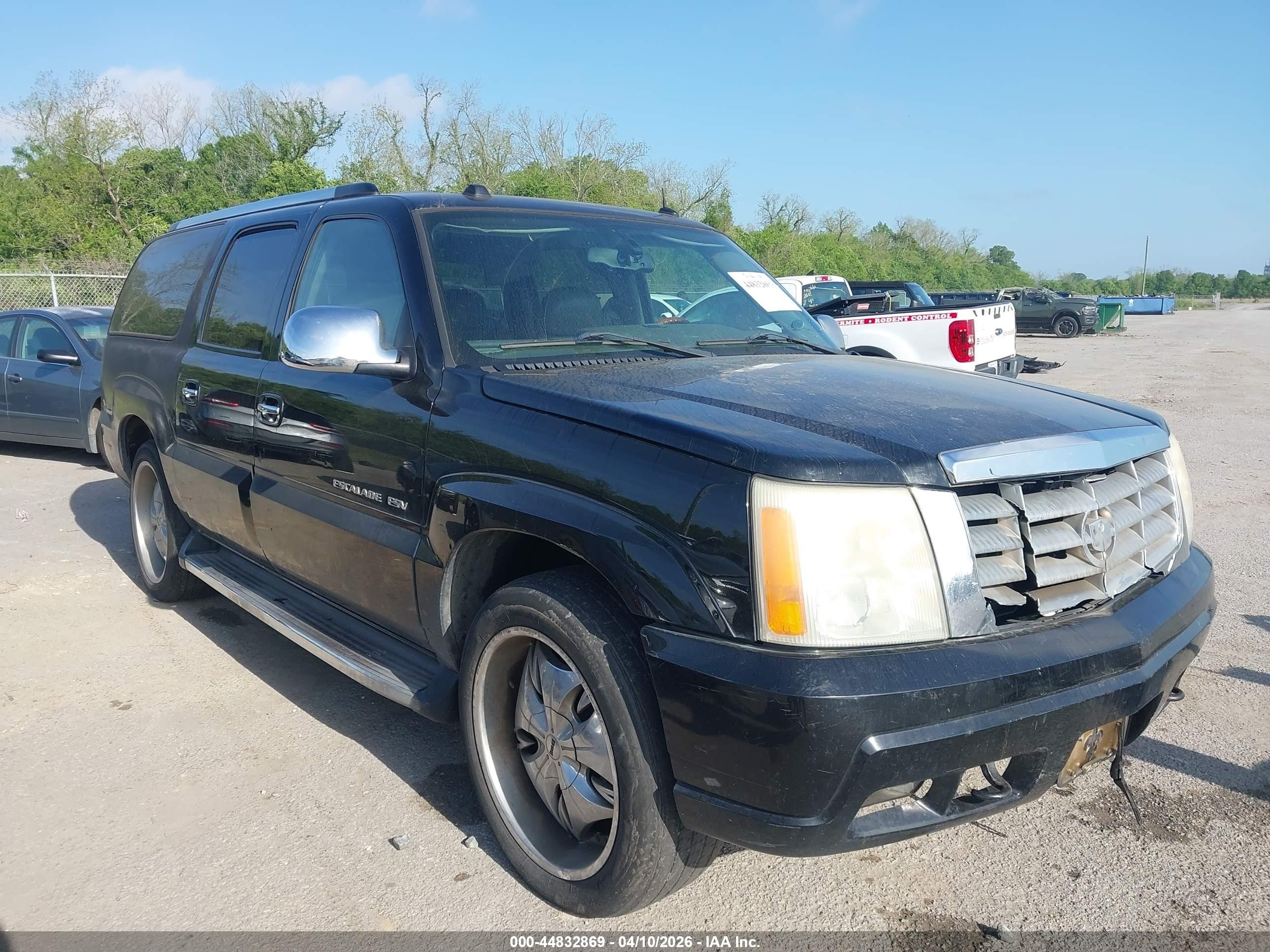 2004 Cadillac Escalade Esv Standard Black vin: 3GYFK66N64G252261