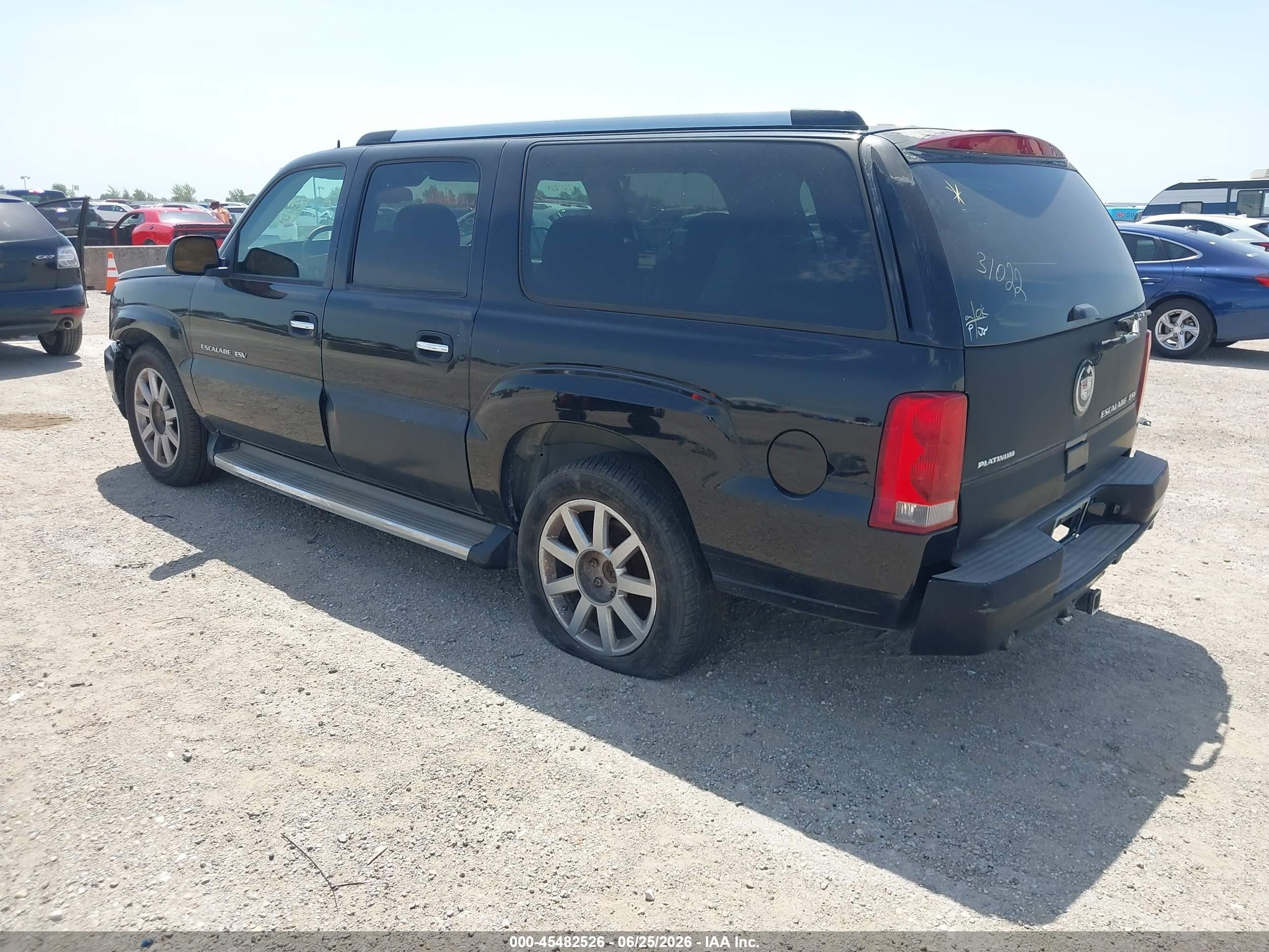 2005 Cadillac Escalade Esv Platinum Edition Black vin: 3GYFK66N65G201277