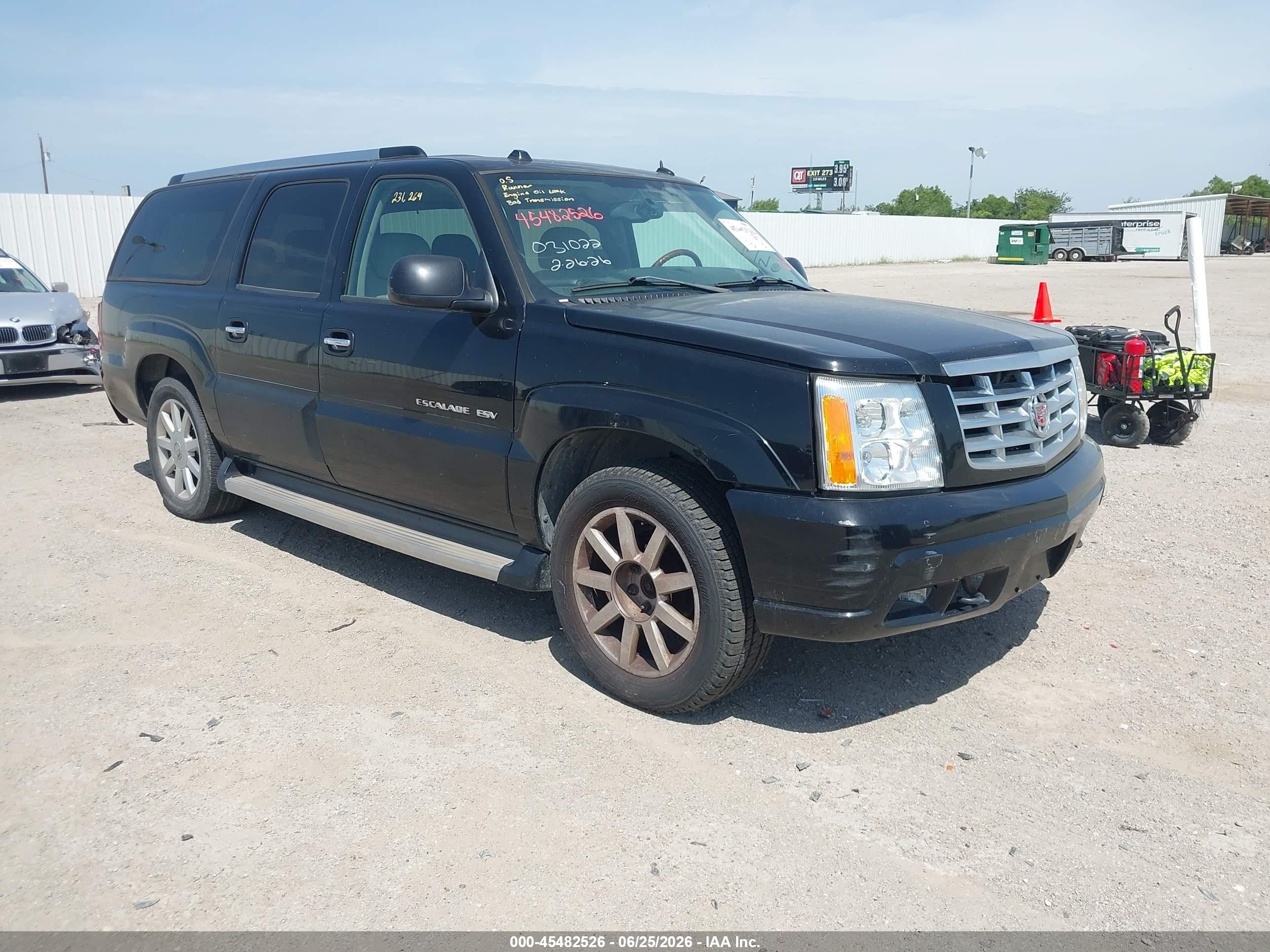 2005 Cadillac Escalade Esv Platinum Edition Black vin: 3GYFK66N65G201277