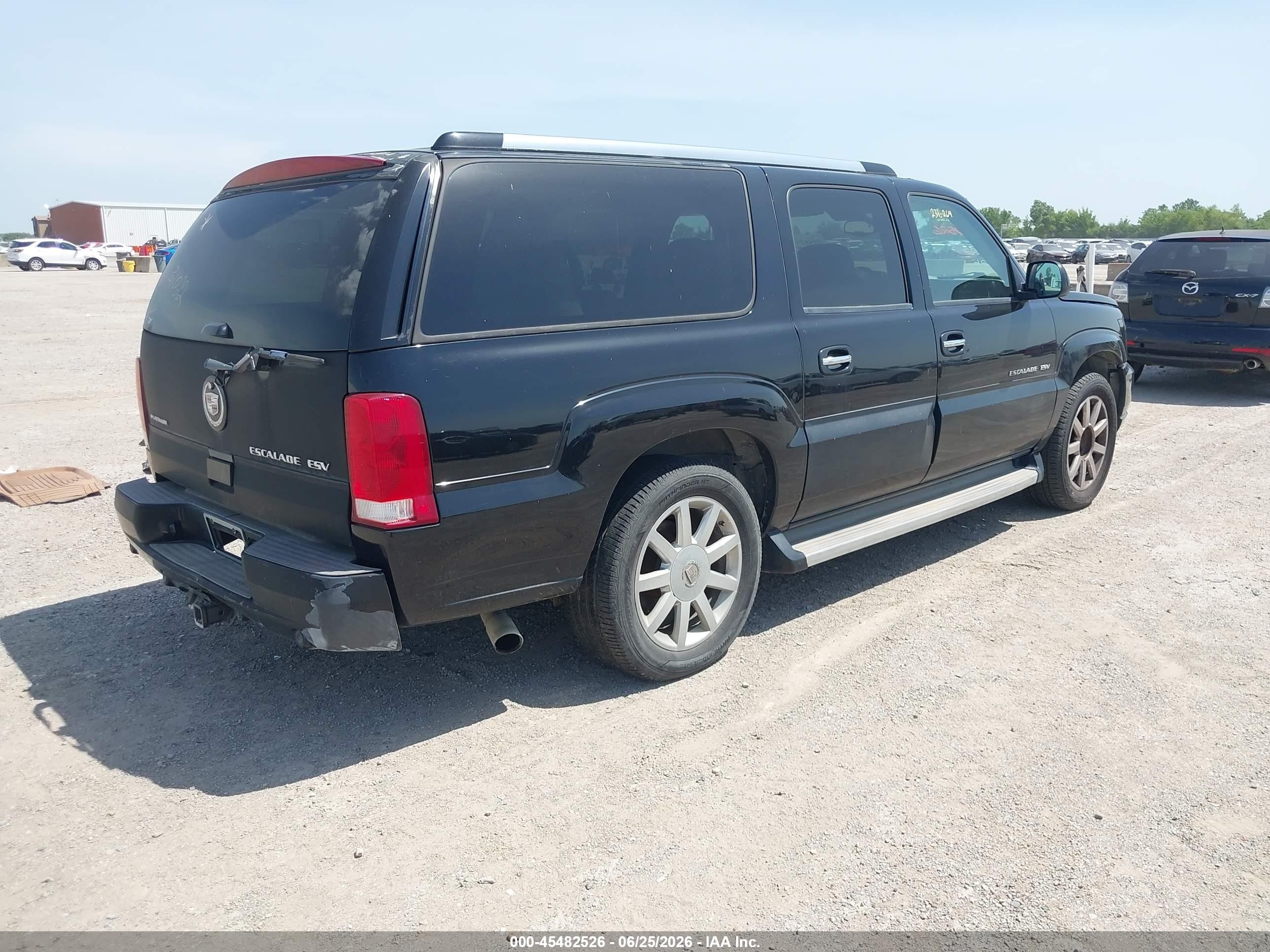 2005 Cadillac Escalade Esv Platinum Edition Black vin: 3GYFK66N65G201277