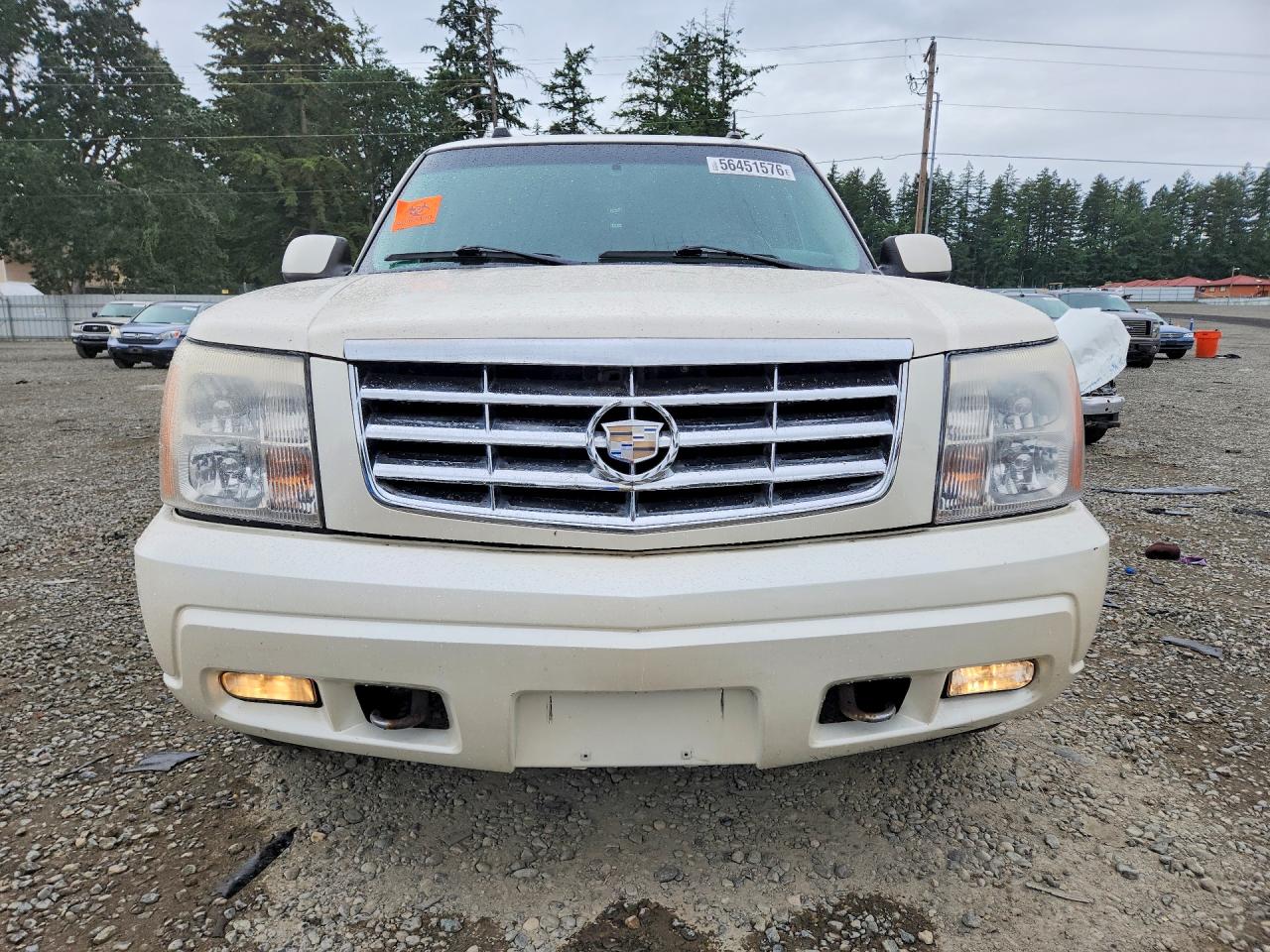 2004 Cadillac Escalade Esv White vin: 3GYFK66N84G337893