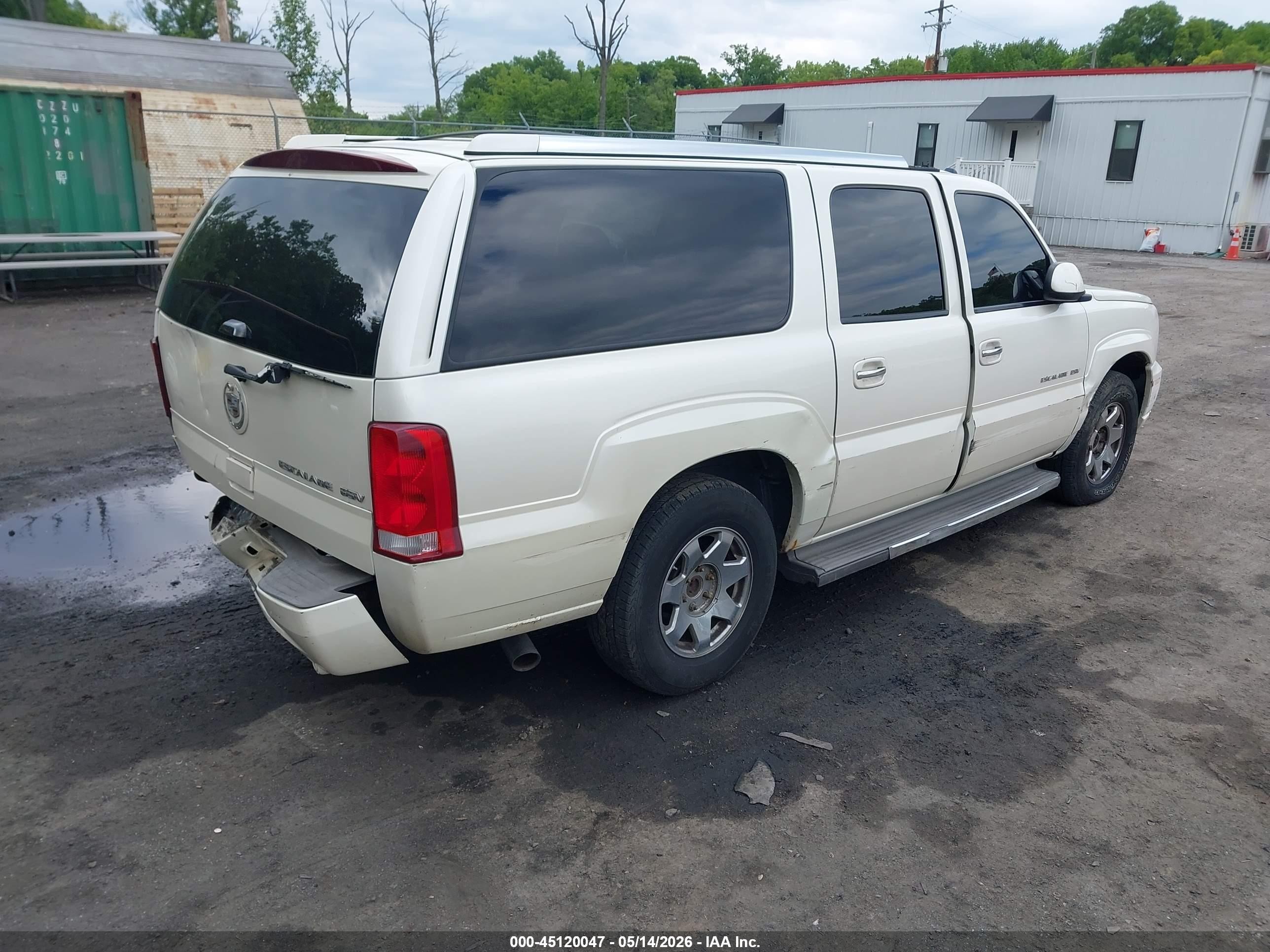 2005 Cadillac Escalade Esv Standard White vin: 3GYFK66N85G260184