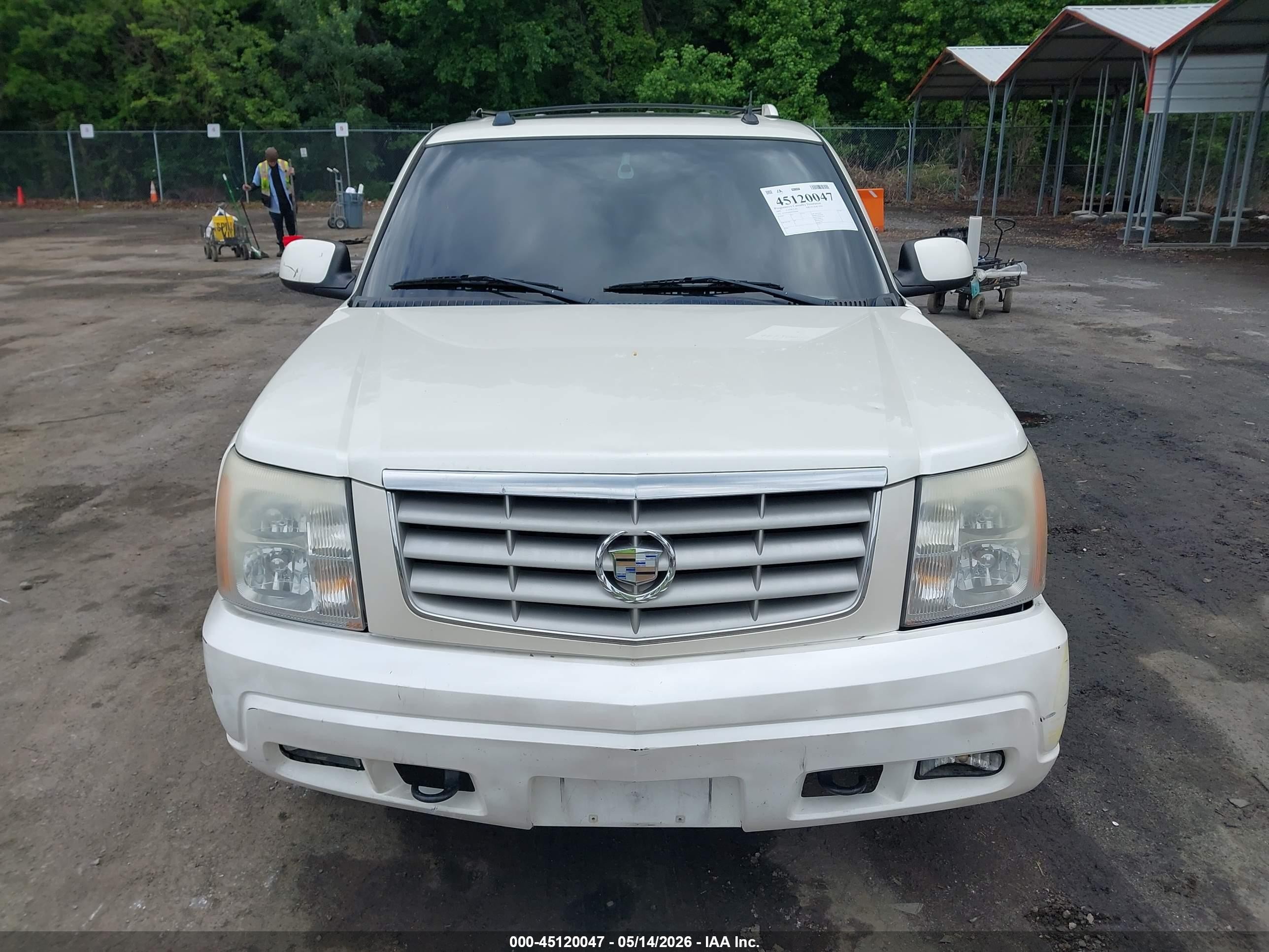 2005 Cadillac Escalade Esv Standard White vin: 3GYFK66N85G260184