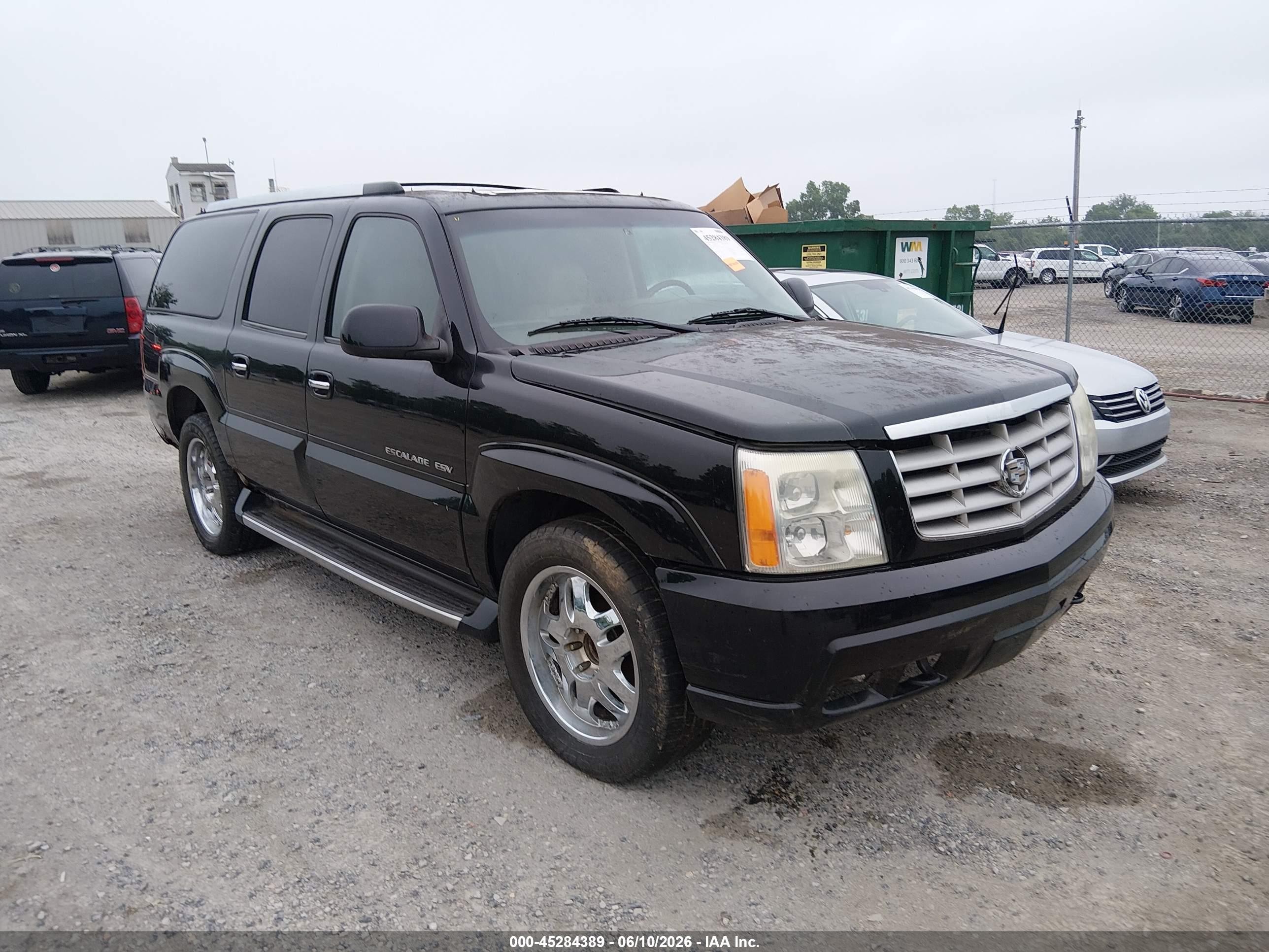 2004 Cadillac Escalade Esv Standard Black vin: 3GYFK66NX4G139400